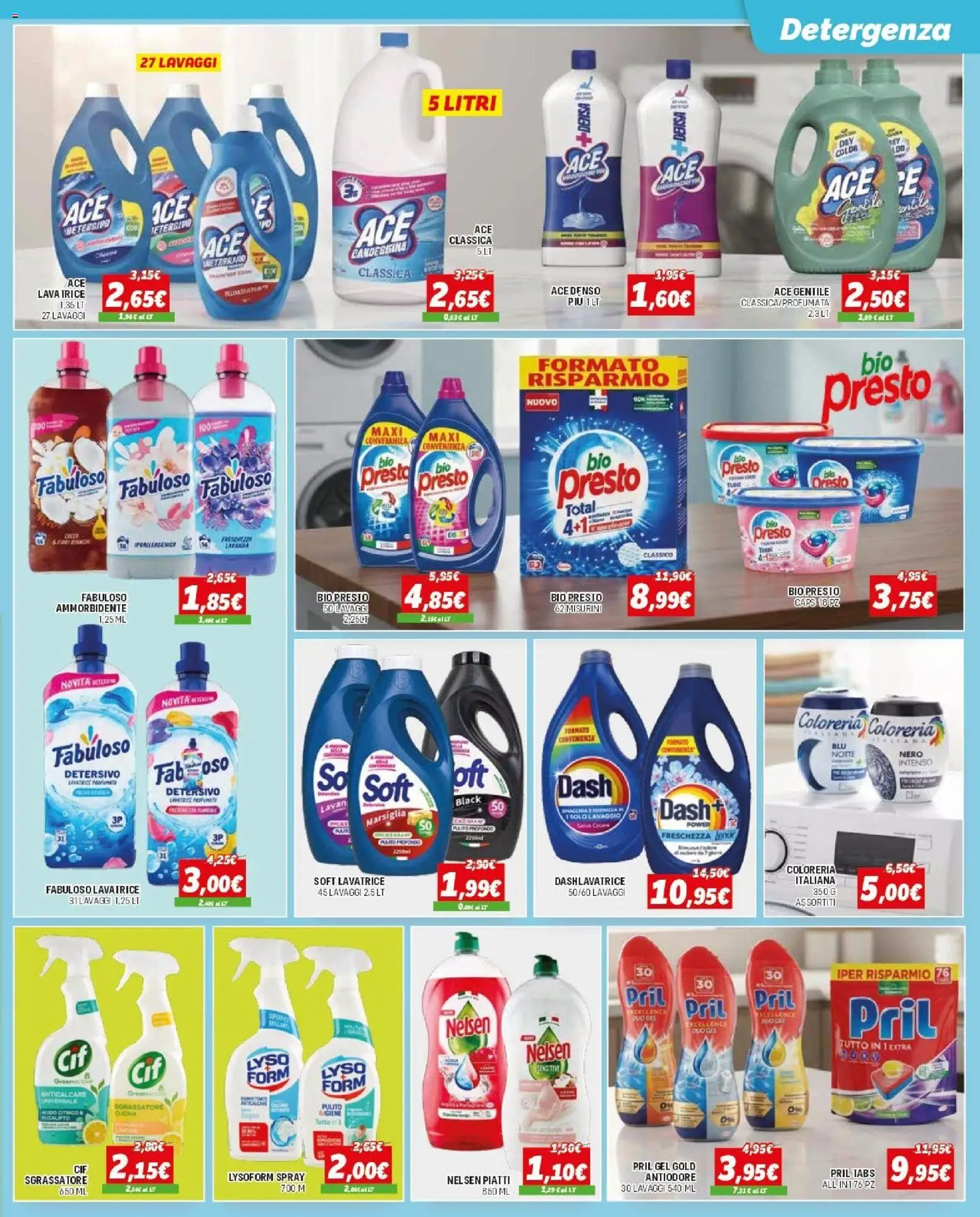 Volantino Orizzonte del 15.01.2026 | Pagina: 13 | Prodotti: Ammorbidente, Anticalcare, Sgrassatore, Lavatrice