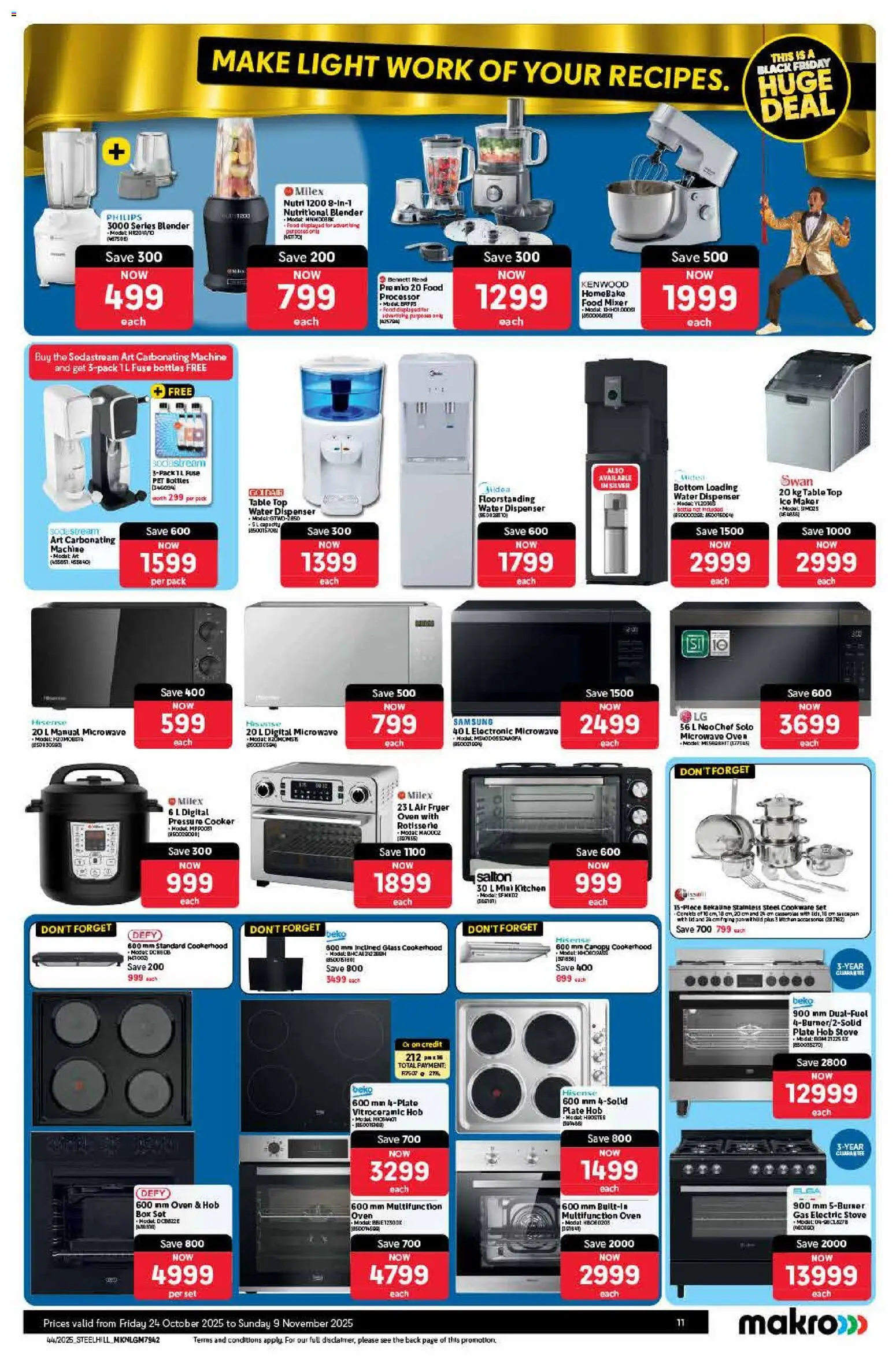 New Makro catalogue – valid from 24.10.2025 | Page: 11 | Products: Art, Oven, Table, Light