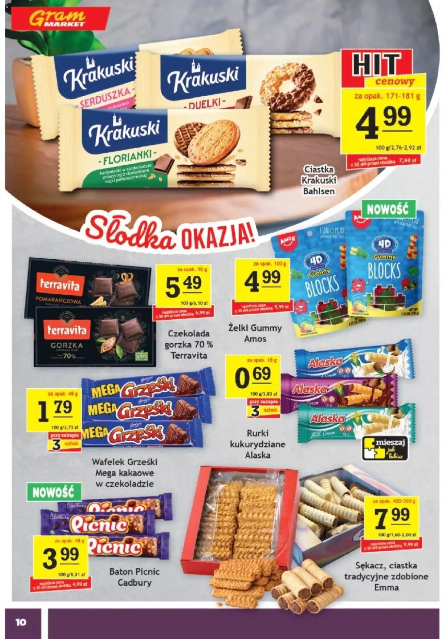 Gram Market Gazetka od 18.02.2026 | Strona: 11 | Produkty: Herbatniki, Baton, Żelki, Czekolada