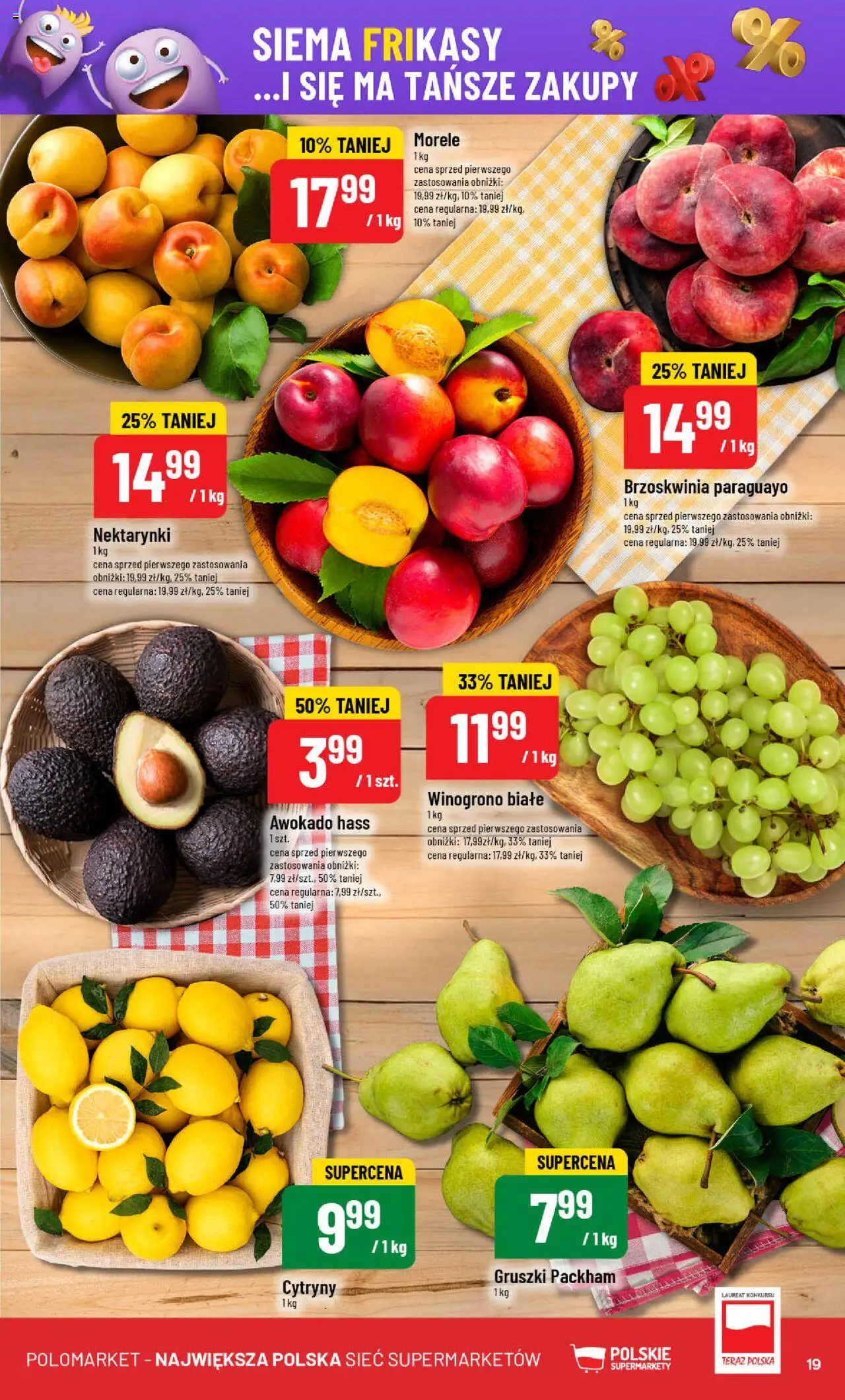 POLOmarket Gazetka od 04.06.2025 | Strona: 19 | Produkty: Brzoskwinia, Cytryny, Morele, Awokado