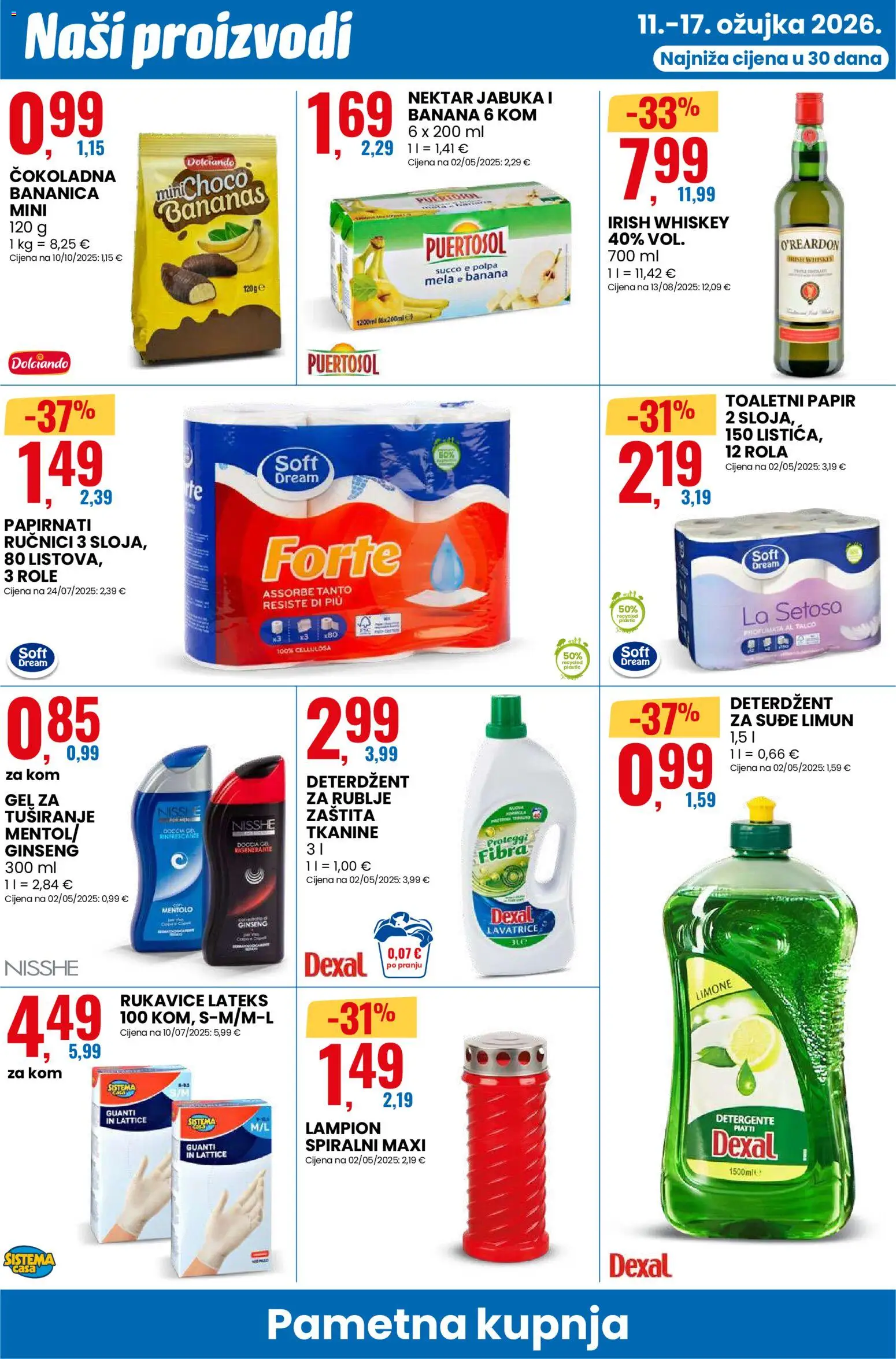 Eurospin katalog | vrijedi od 11.03.2026 | Stranica: 14 | Proizvodi: Papirnati ručnici, Lampion, Rukavice, Jabuka