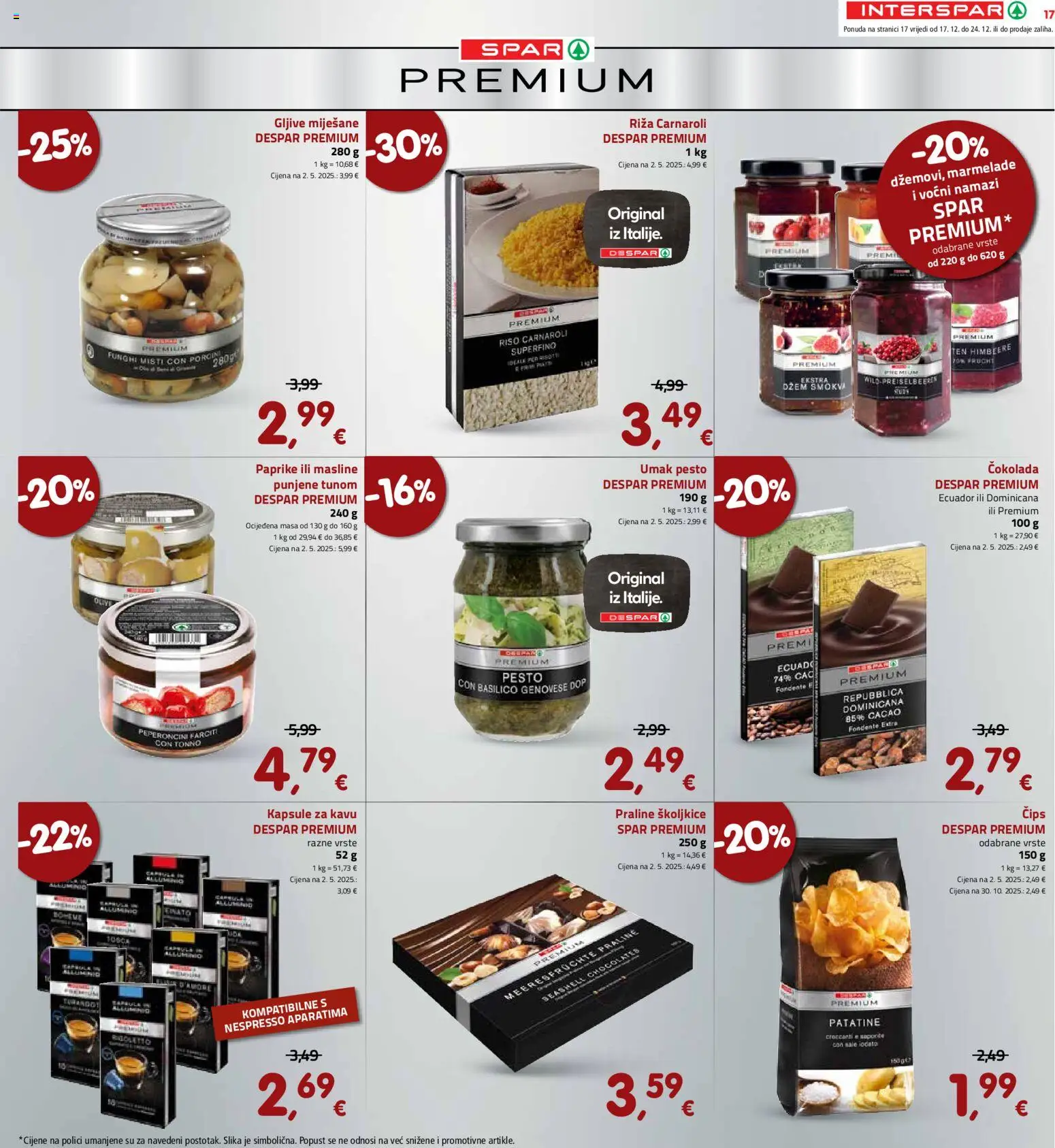 Interspar katalog | vrijedi od 17.12.2025 | Stranica: 17 | Proizvodi: Riža, Čips, Džem, Umak