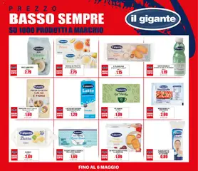 Anteprima del volantino Il Gigante volantino Prezzo Basso Sempre valido a partire dal 26.03.2026 | Pagina: 5 | Prodotti: Yogurt greco, Pizza, Pesce, Latte