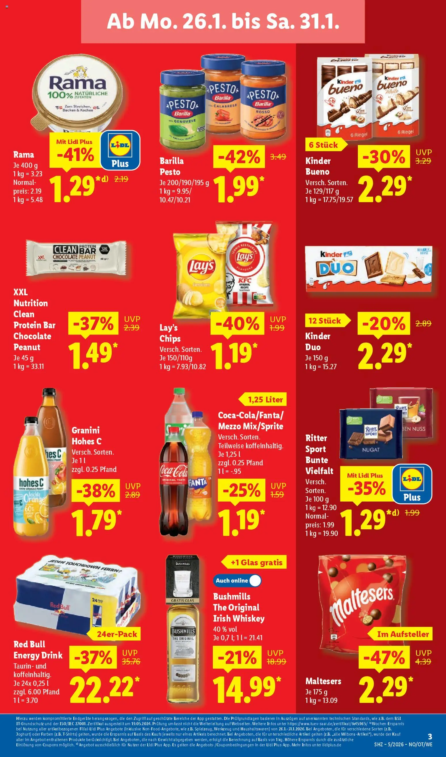 Lidl Prospekt Holzminden – gültig ab 26.01.2026 | Seite: 3 | Produkte: Gewicht, Red bull, Energy, Granini
