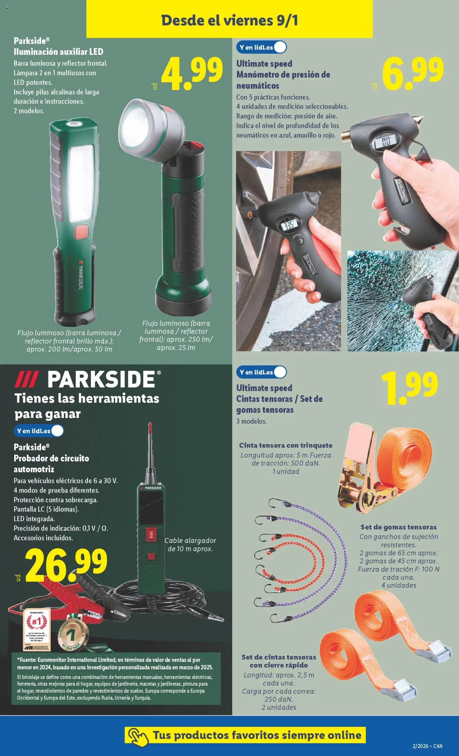 Lidl - Canarias │ válido desde el 05.01.2026 | Página: 19 | Productos: Cable, Manómetro, Galette de chaise, Lámpara