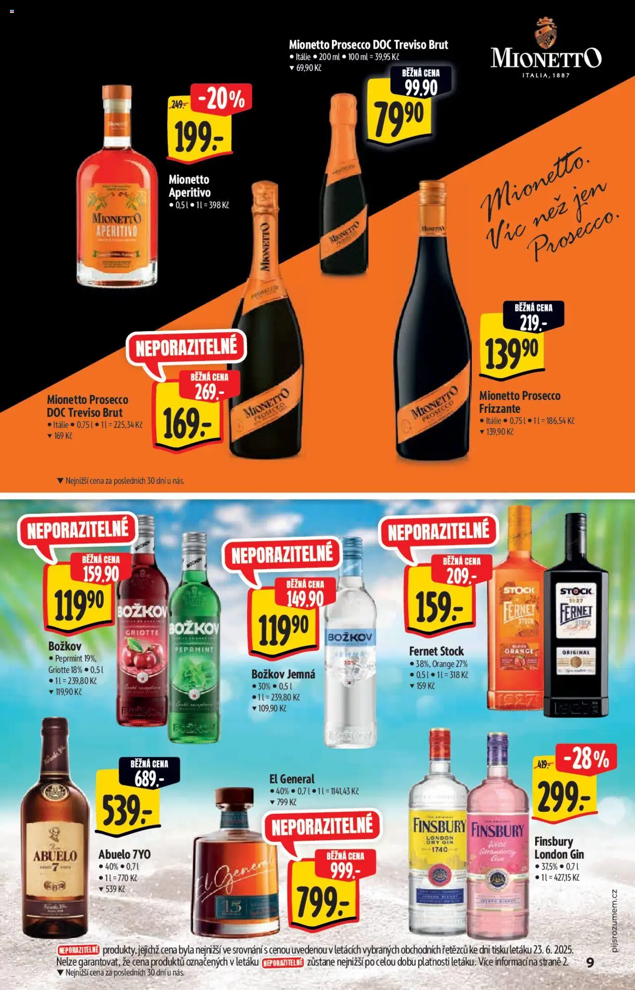 Albert katalog - Hypermarket od 02.07.2025 | Strana: 9 | Produkty: Mionetto, Aperitivo, Prosecco DOC, Božkov