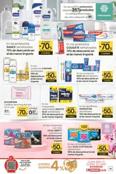 Vista previa Eroski - 50 de descuento Center válido desde el 26.02.2026 | Página: 35 | Productos: Compresas con alas, Champú, Té, Γλυφιτζούρι