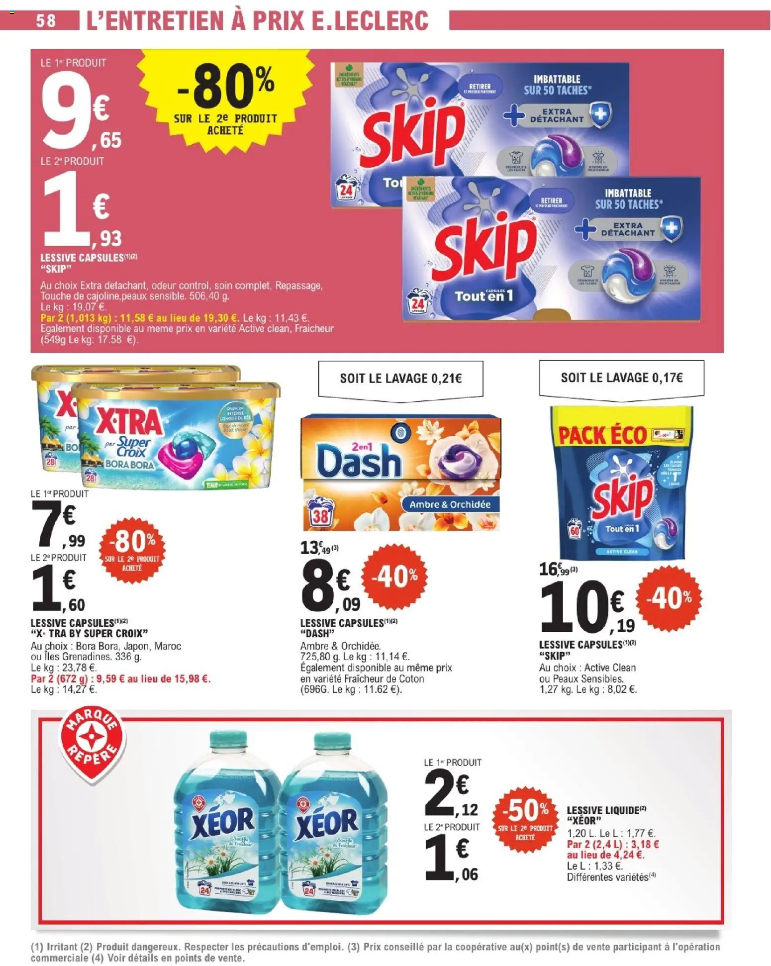 {H1} | Page: 58 | Produits: Lessive Liquide, Détachant, Détergent, Orchidée