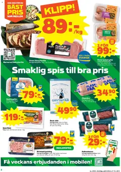 Stora Coop - erbjudanden - Förhandsvisning av reklamblad från butik Stora Coop aktuell från 13.10.2025 | Sida: 2 | Produkter: Kycklingfile, Fläskytterfilé, Fläsk, Kalkon