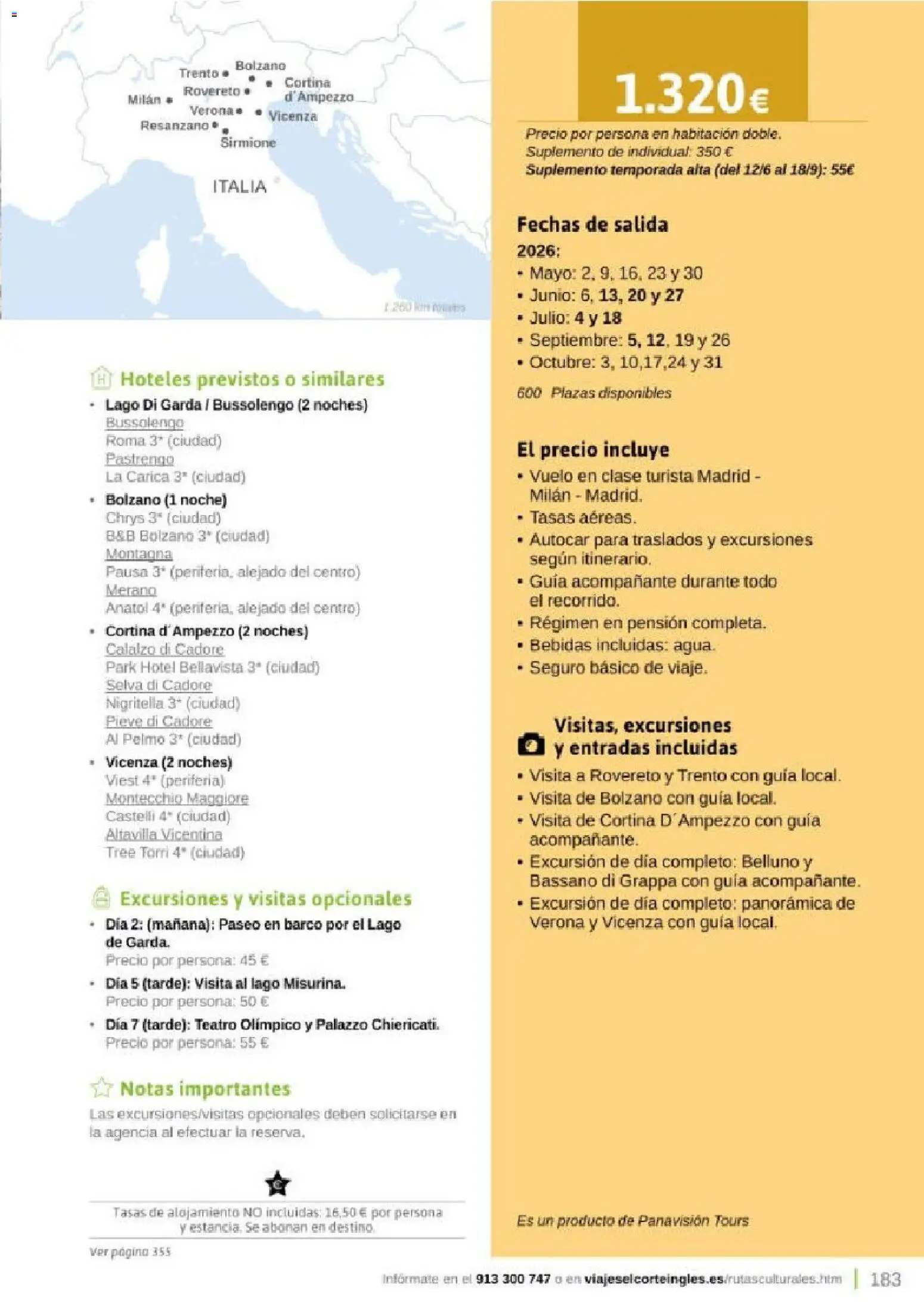 Viajes El Corte Inglés Rutas Culturales de la Comunidad de Madrid │ válido desde el 01.04.2026 | Página: 183 | Productos: Cortina