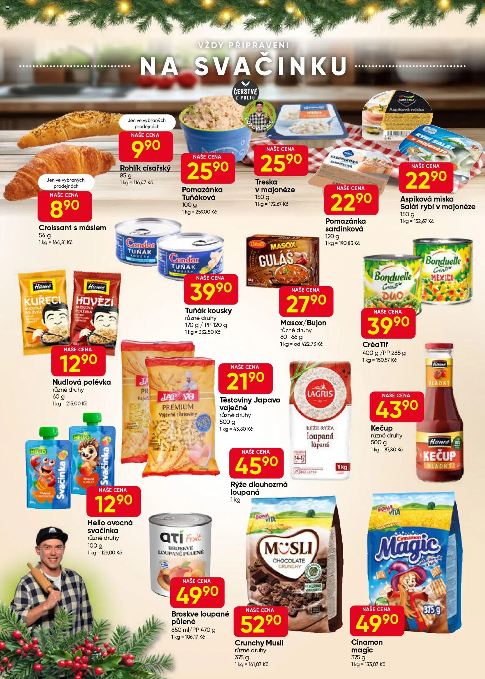 Hruška leták od 19.11.2025 | Strana: 4 | Produkty: Hovězí, Těstoviny, Rohlík, Kečup
