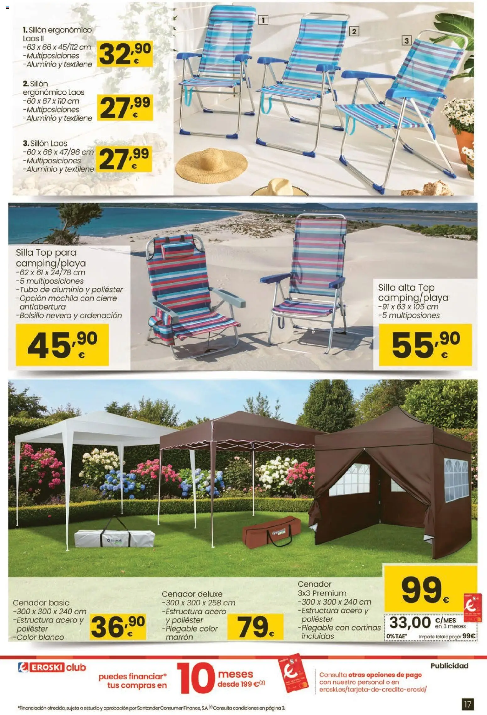 Eroski Qué planazo │ válido desde el 26.03.2026 | Página: 17 | Productos: Mochila, Nevera, Sillón, Silla