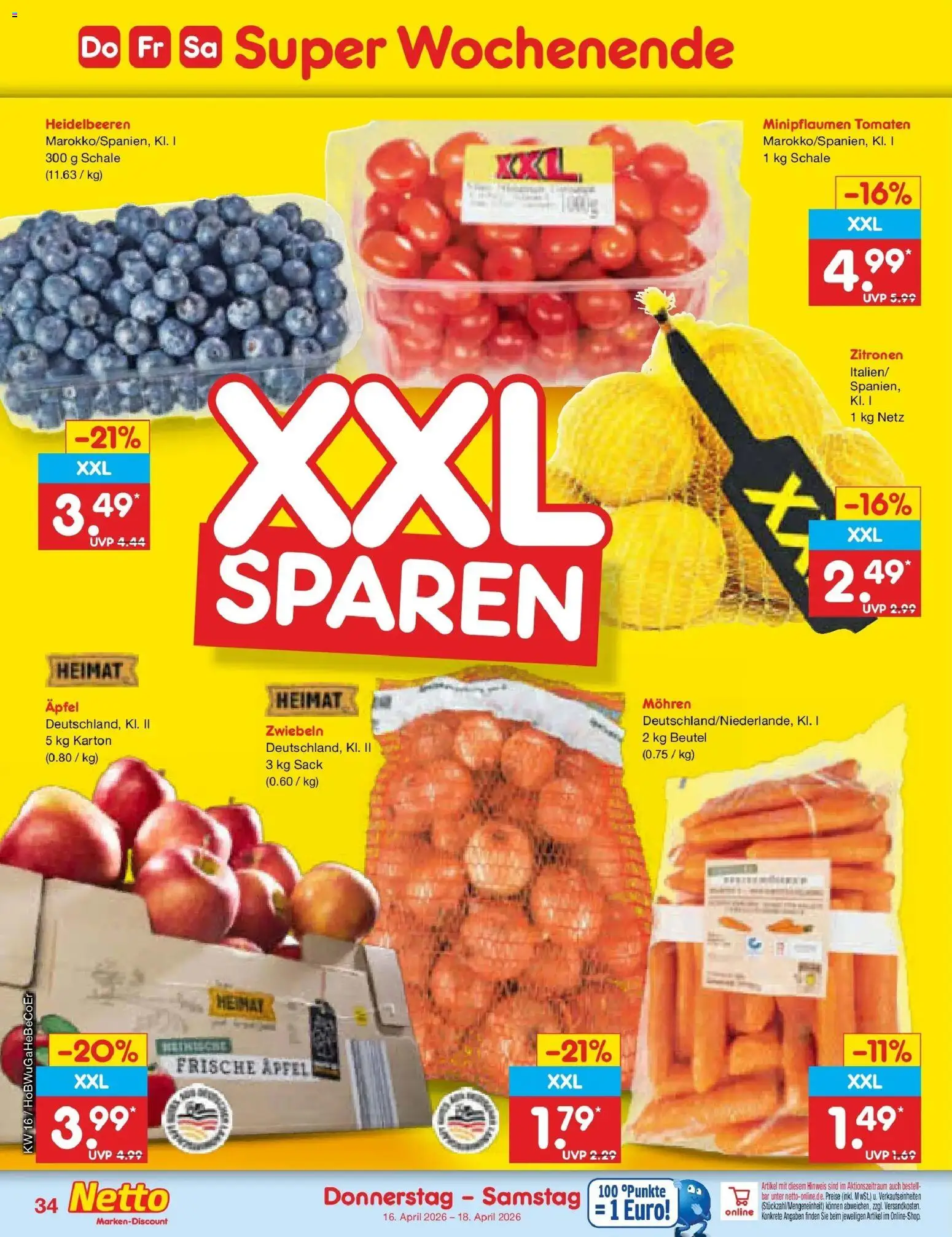 Netto Marken-Discount Prospekt Bremen-Lesum	 – gültig ab 13.04.2026 | Seite: 52 | Produkte: Äpfel, Tomaten, Mohren, Zwiebeln