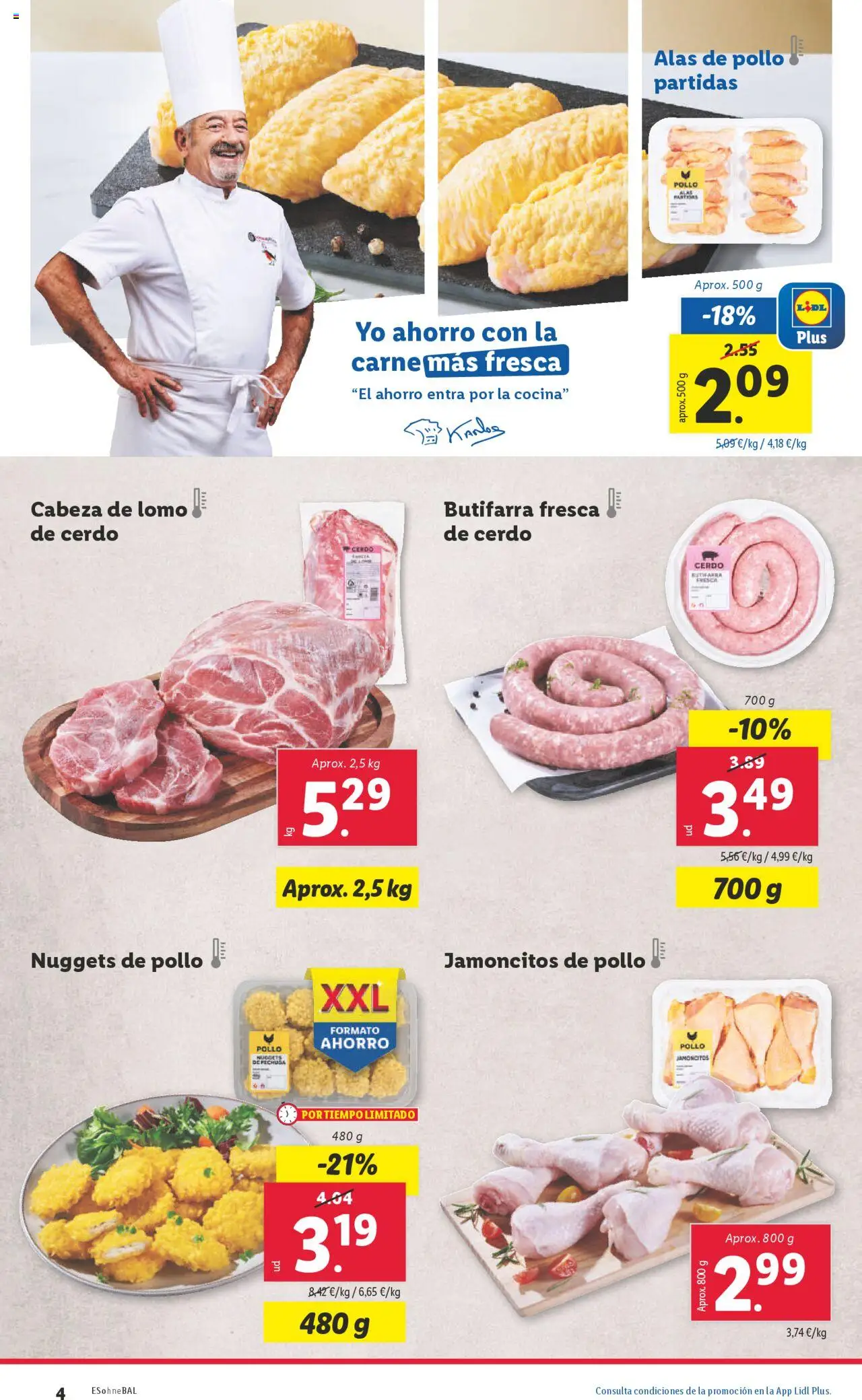 Lidl catálogo MAD │ válido desde el 02.06.2025 | Página: 4 | Productos: Cerdo, Cocina, Nuggets