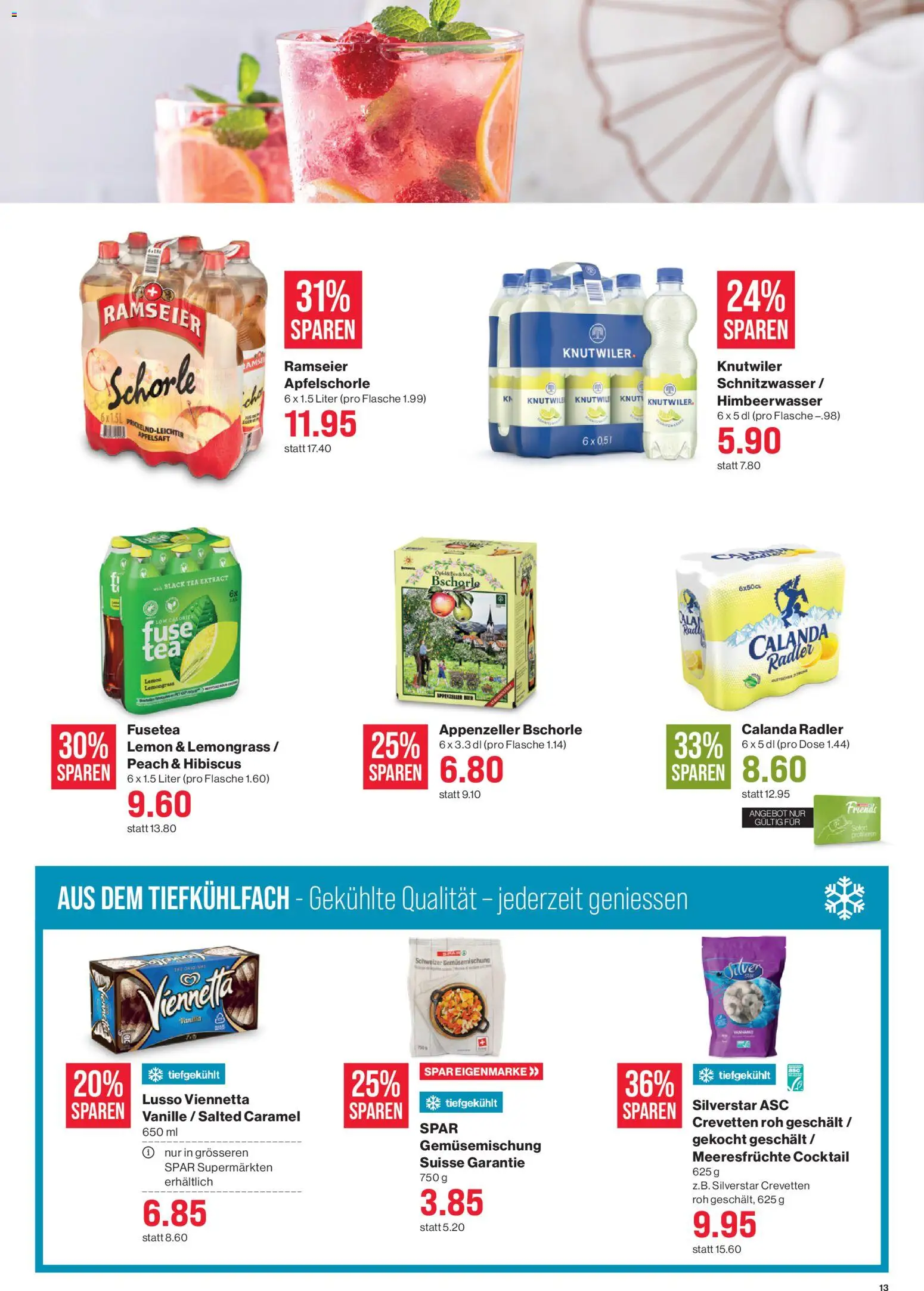 SPAR aktionen – gültig ab 12.03.2026 | Seite: 13 | Produkte: Apfelsaft, Meeresfrüchte, Demlik