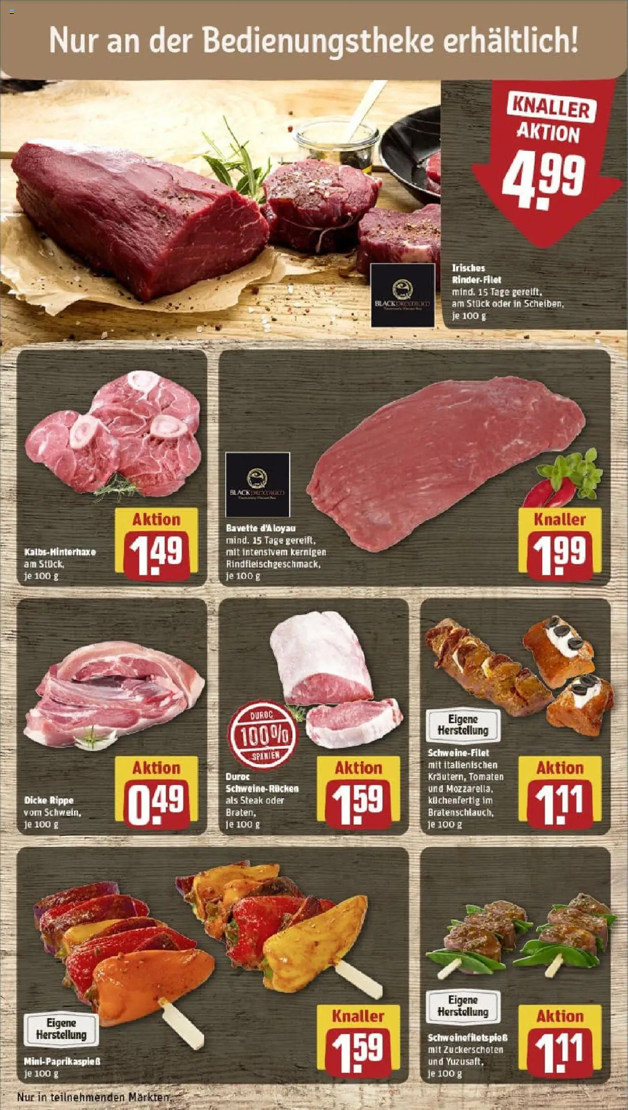 Rewe Prospekt 	 – gültig ab 15.09.2025 | Seite: 10 | Produkte: Mozzarella, Tomaten, Schweinefilet, Steak