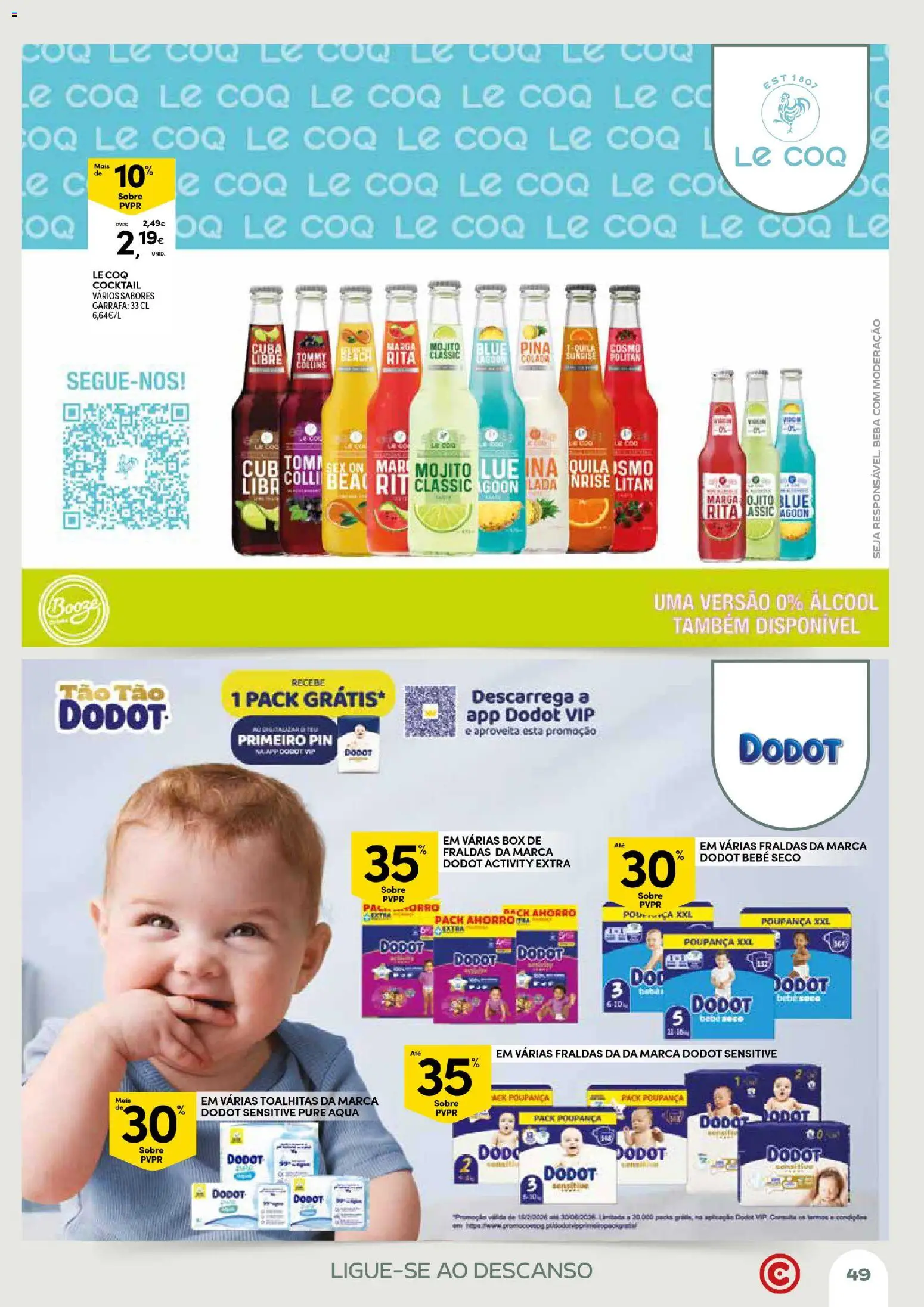 Continente Açores Momentos de pausa │ válido de 21.04.2026 | Página: 49 | Produtos: Fraldas