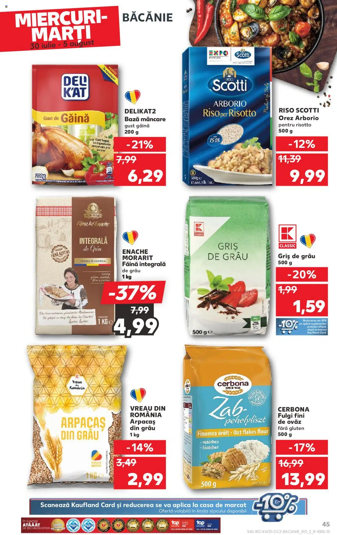 Kaufland RO akciós ujság - amely érvényes a következő dátumtól: 30.07.2025 | Oldal: 45