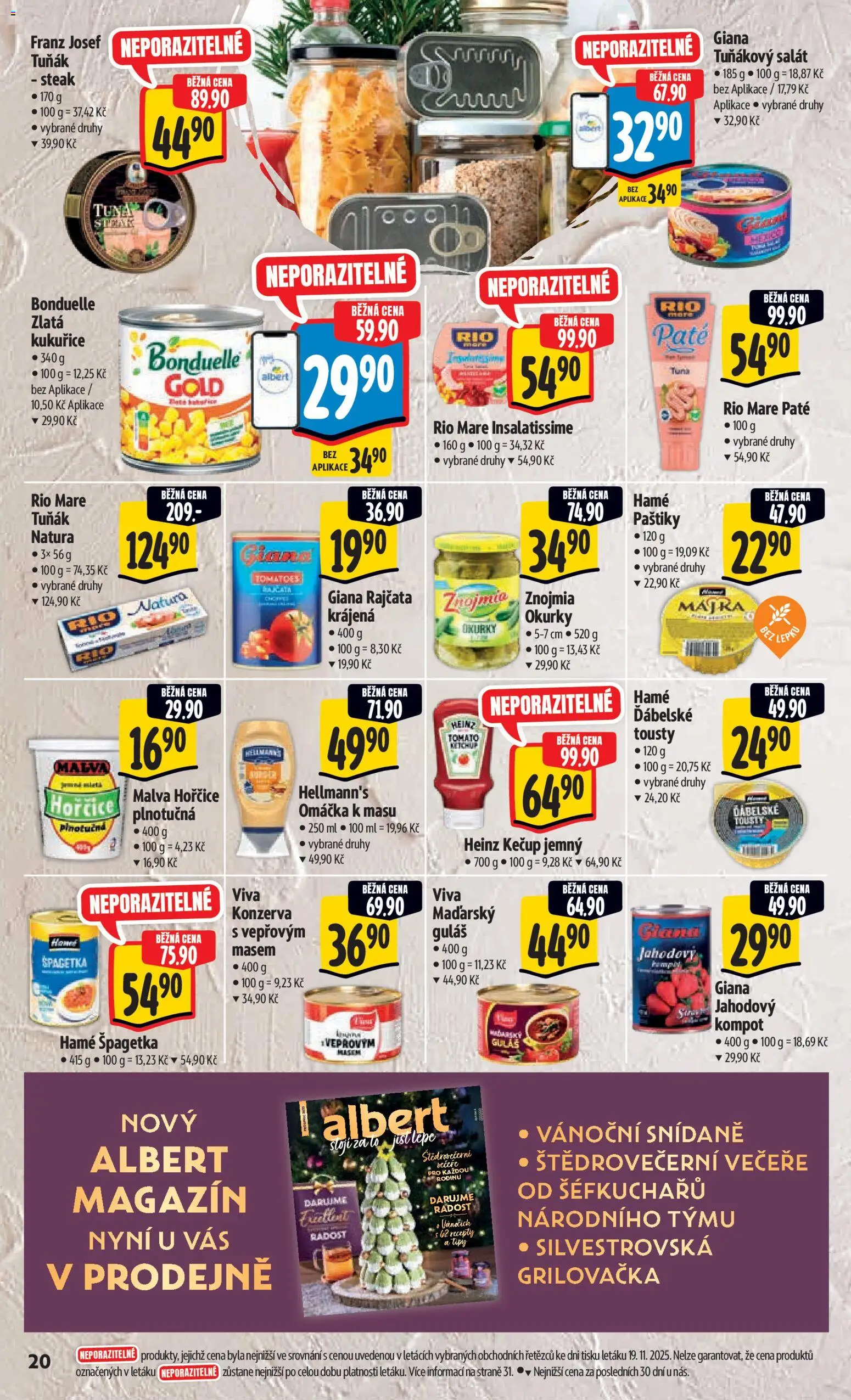 Albert leták - Hypermarket od 26.11.2025 | Strana: 30 | Produkty: Rajčata, Kečup, Steak, Hořčice