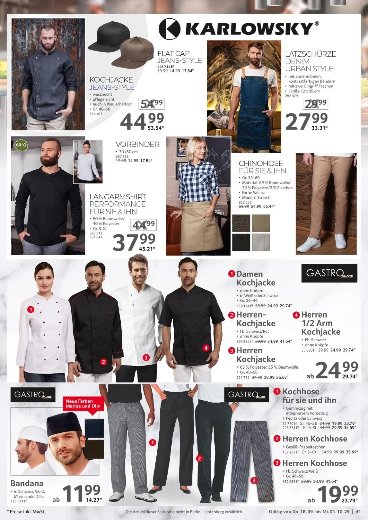 Selgros Gastronomie – gültig ab 18.09.2025 | Seite: 41 | Produkte: Langarmshirt