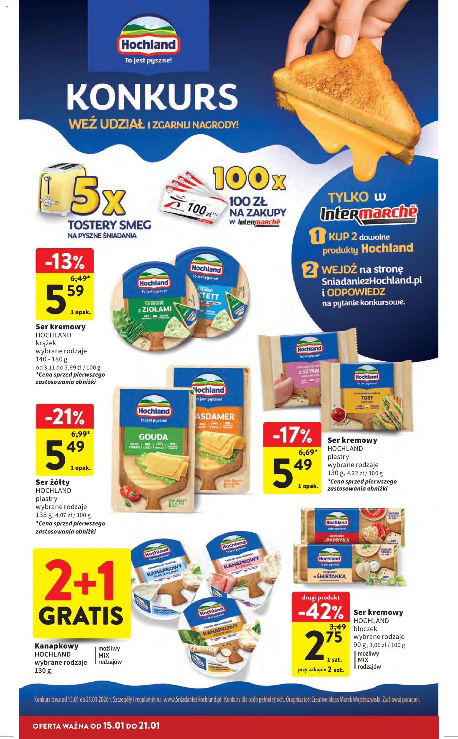 Intermarche Gazetka od 15.01.2026 | Strona: 28 | Produkty: Ser żółty, Szynka, Papryka, Ser