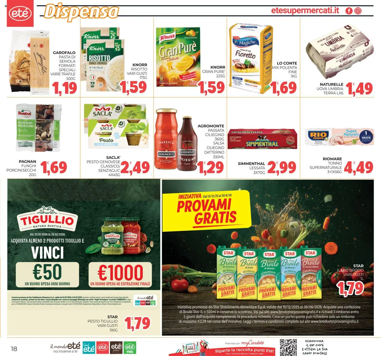 Volantino Eté del 27.01.2026 | Pagina: 18 | Prodotti: Uova, Salsa, Tonno, Terra