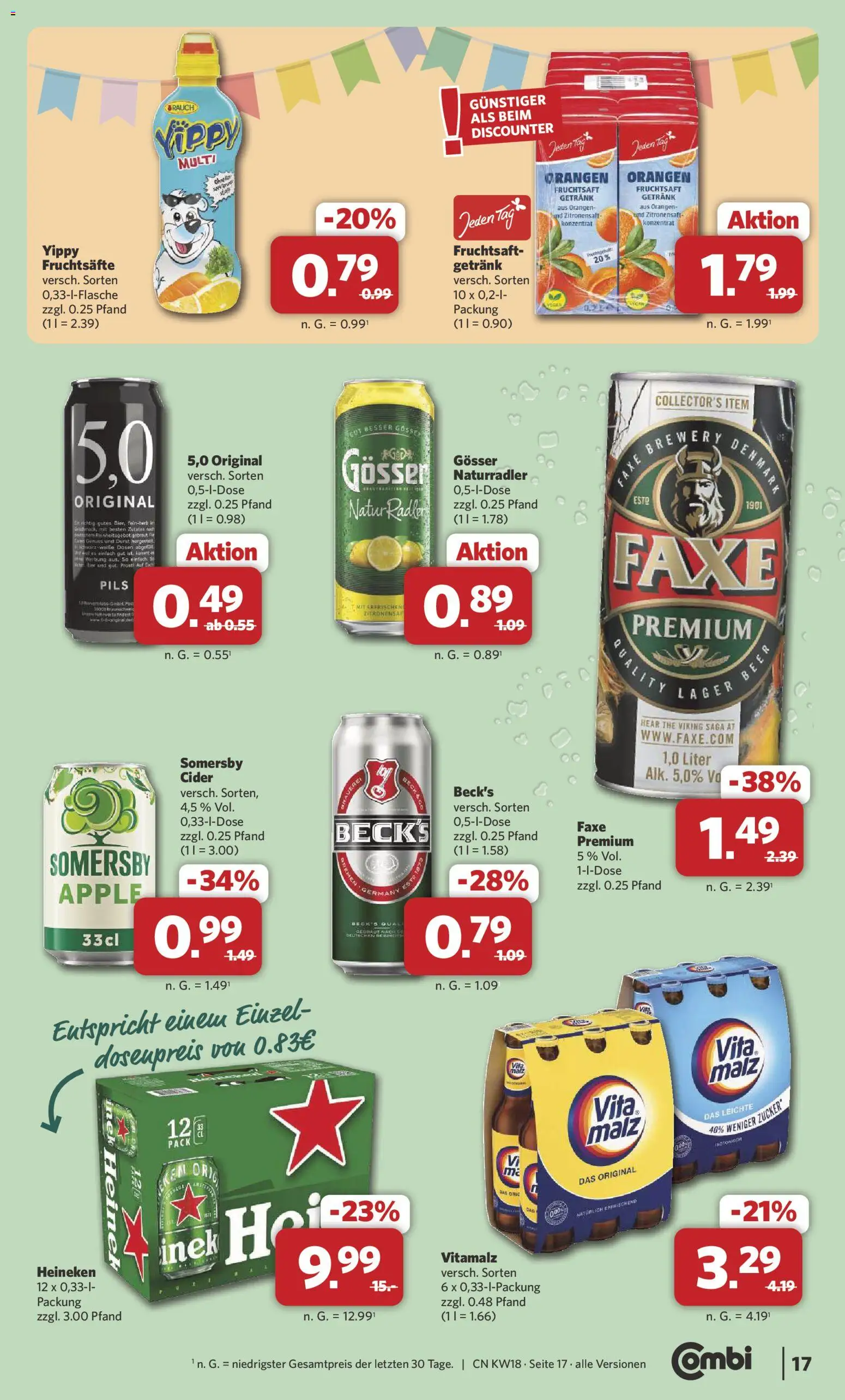 Combi Prospekt 	 – gültig ab 27.04.2026 | Seite: 17 | Produkte: Pils, Apple, Heineken, Radler