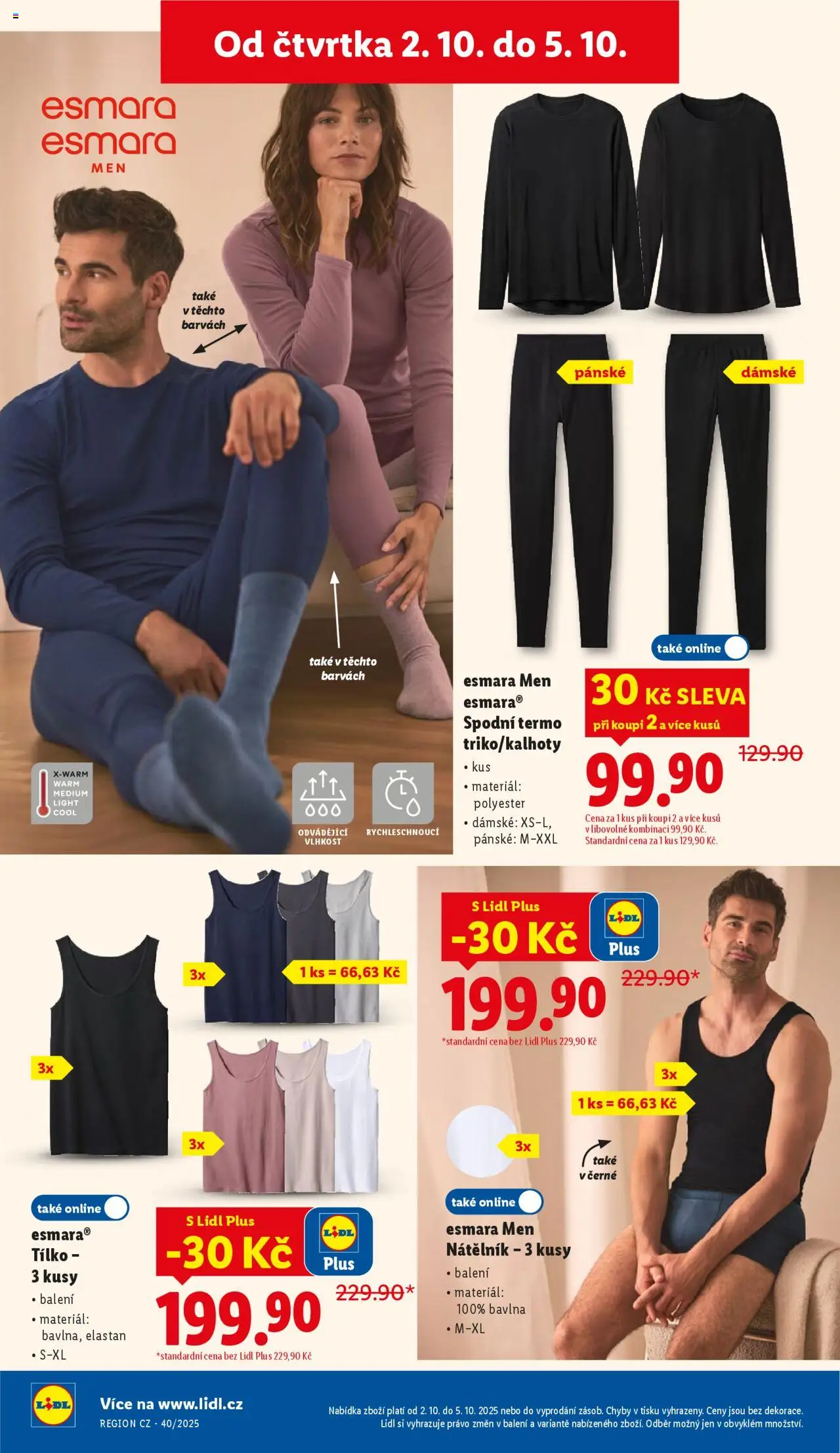 Lidl leták od 02.10.2025 | Strana: 38 | Produkty: Tílko
