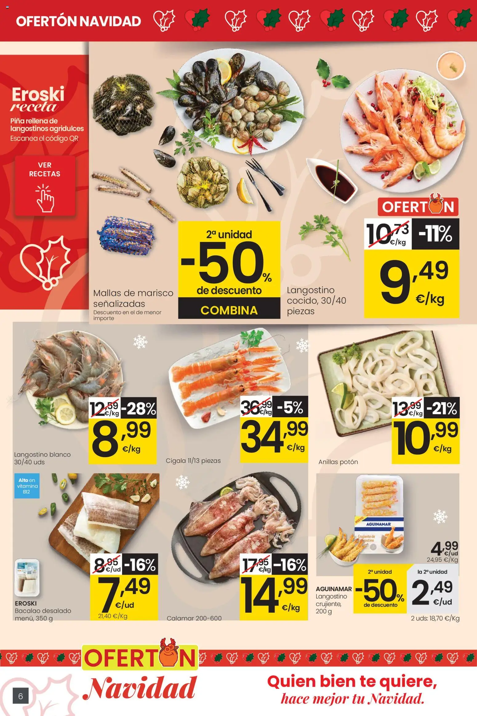 Eroski - Center │ válido desde el 18.12.2025 | Página: 6 | Productos: Piña, Té, Langostino