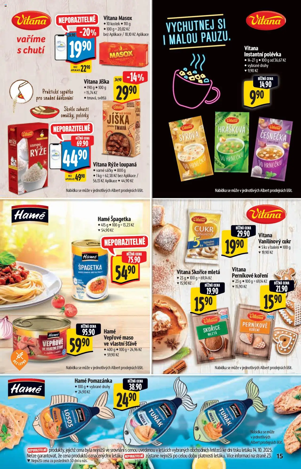 Albert katalog - Hypermarket od 22.10.2025 | Strana: 15 | Produkty: Jíška, Omega 3, Losos, Koření