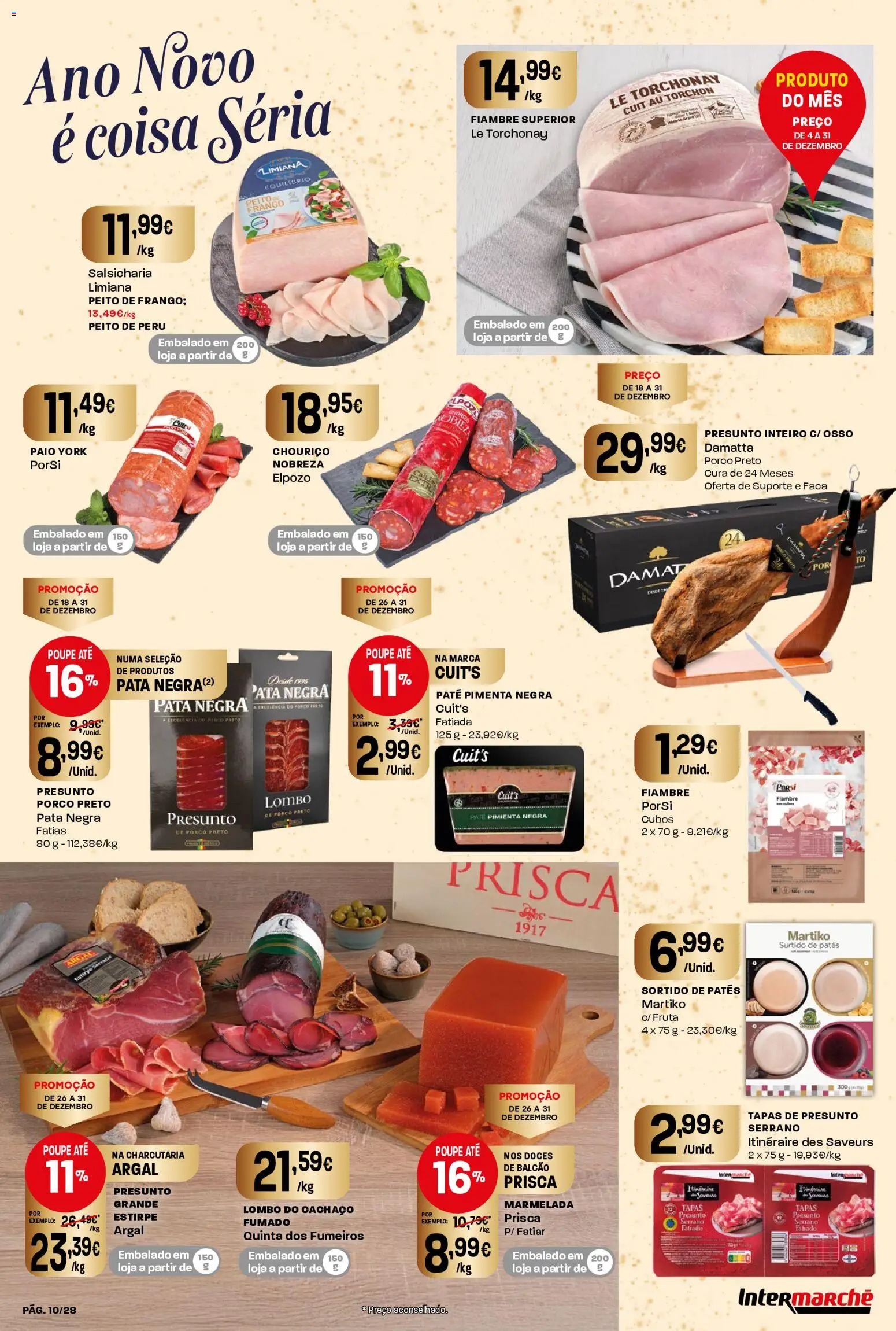 Intermarché Folheto Contact │ válido de 26.12.2025 | Página: 10 | Produtos: Peito de peru, Frango, Peru, Pimenta