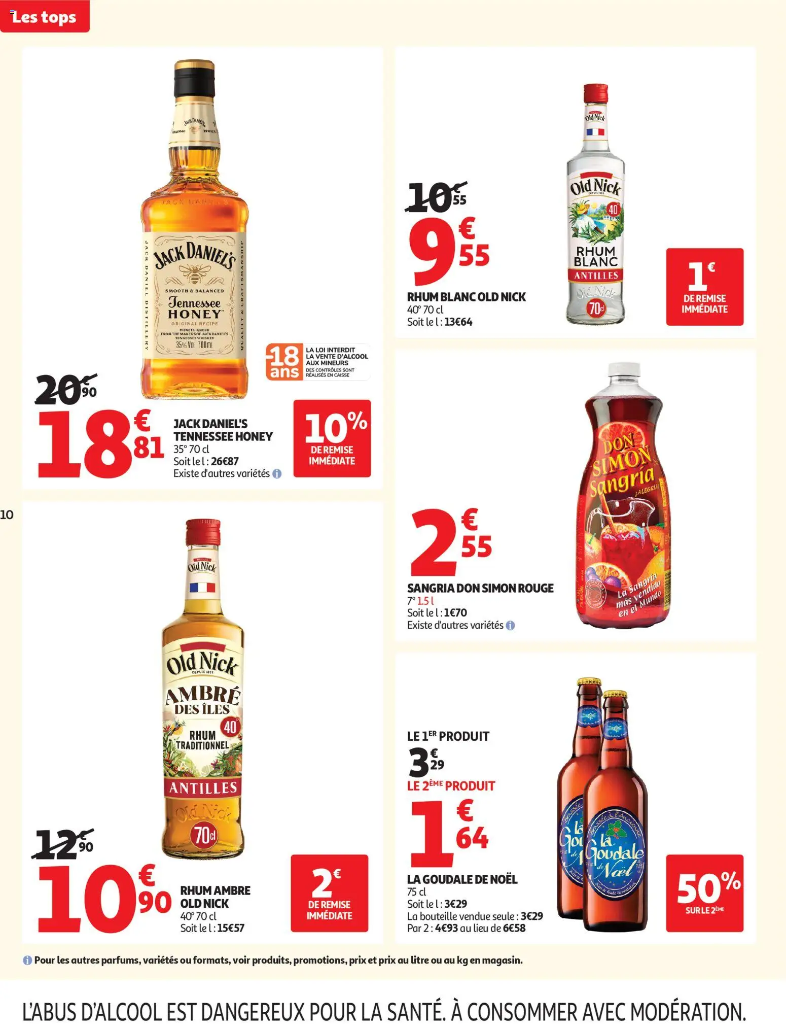 {H1} | Page: 10 | Produits: Goudale, Rhum blanc old nick, Rhum, Sangria