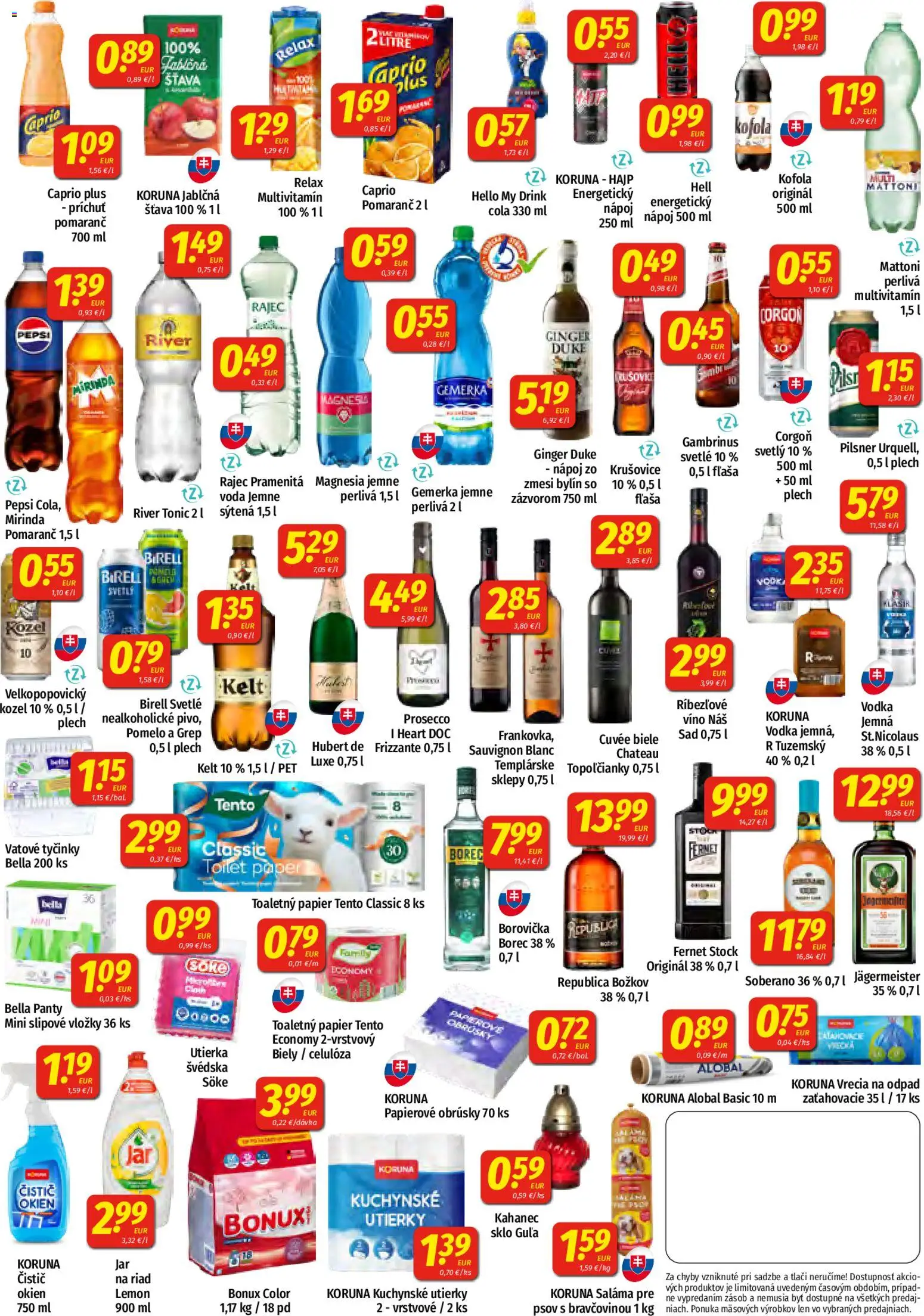 Nové Koruna akcie – leták je platný od 24.10.2025 | Strana: 4 | Produkty: Čistič okien, Republica, Gambrinus