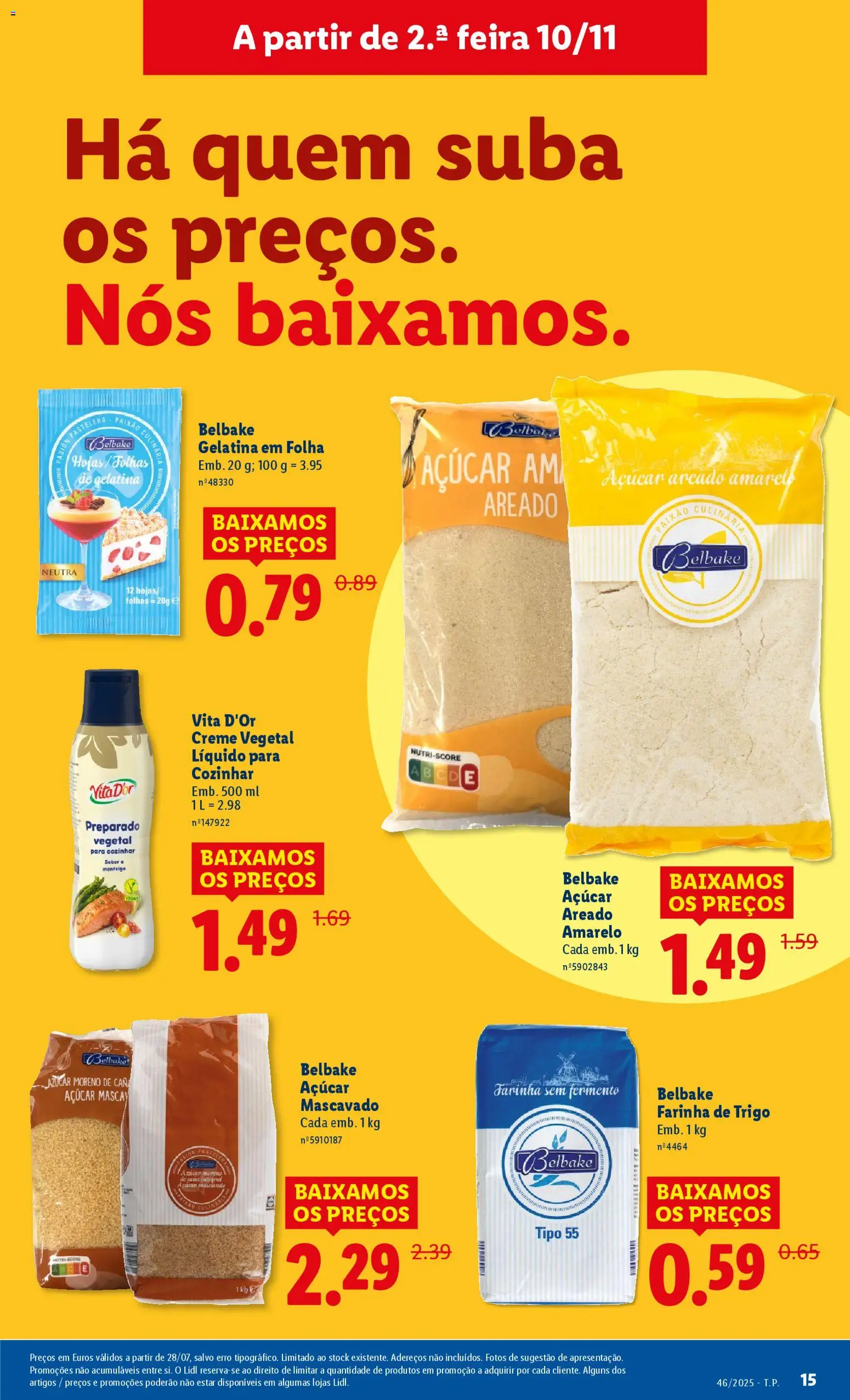 Lidl folheto │ válido de 10.11.2025 | Página: 15 | Produtos: Farinha de trigo, Gelatina, Manteiga, Açúcar