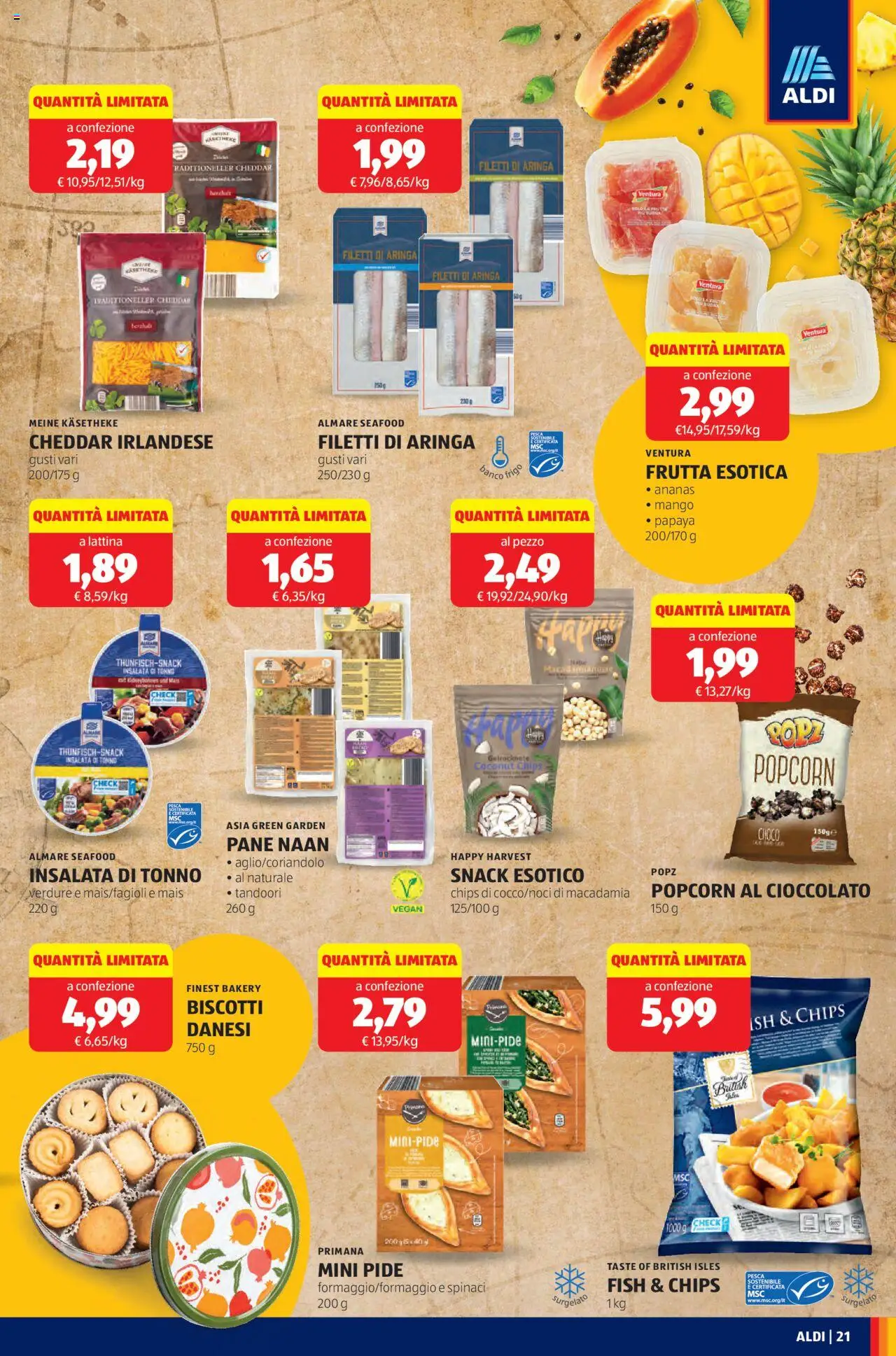 Volantino Aldi del 15.09.2025 | Pagina: 21 | Prodotti: Biscotti, Verdure, Frutta, Mango