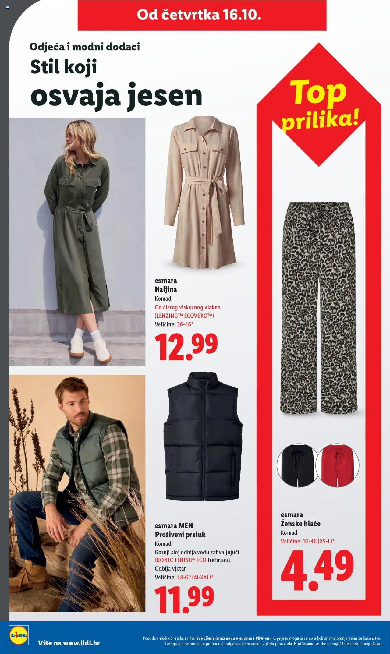 Lidl katalog | vrijedi od 13.10.2025 | Stranica: 46 | Proizvodi: Odjeća, Prsluk, Hlače, Haljina