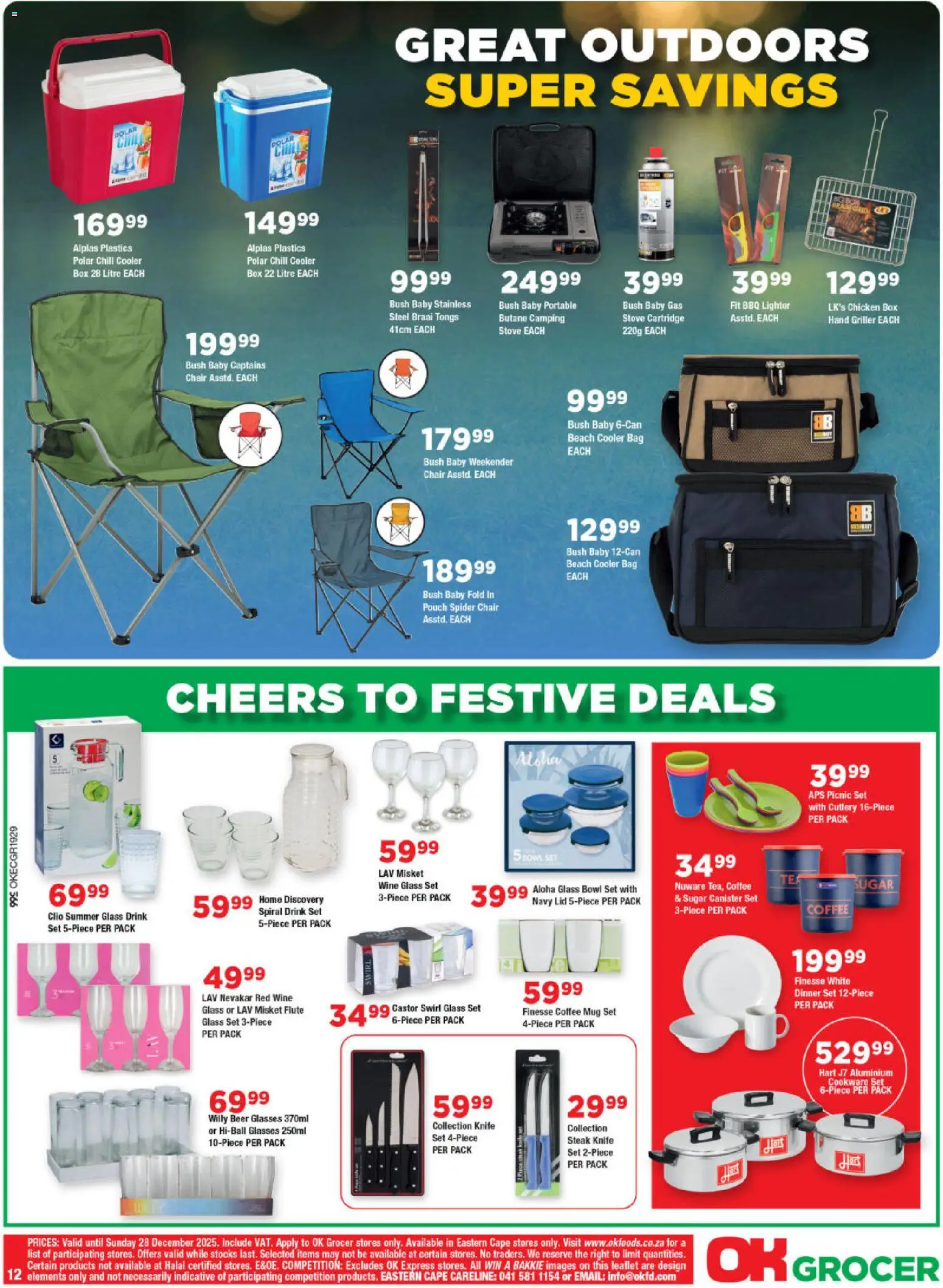 New OK Foods catalogue – valid from 10.12.2025 | Page: 12 | Products: Glasses, Glass set, Beer, Cookware