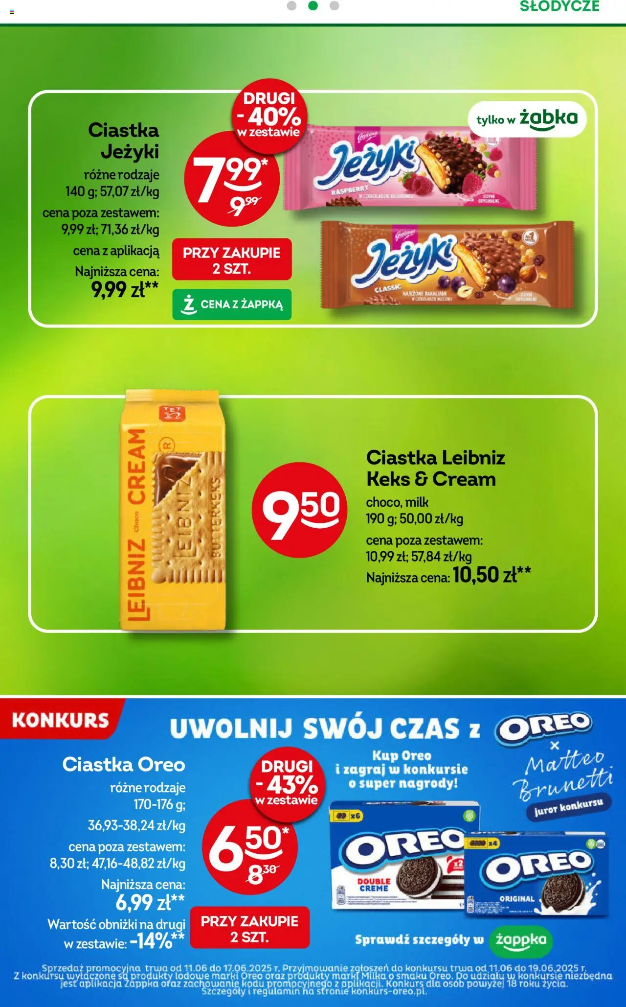Żabka Gazetka od 04.06.2025 | Strona: 52 | Produkty: Słodycze, Milka, Ciastka Oreo, Ciastka