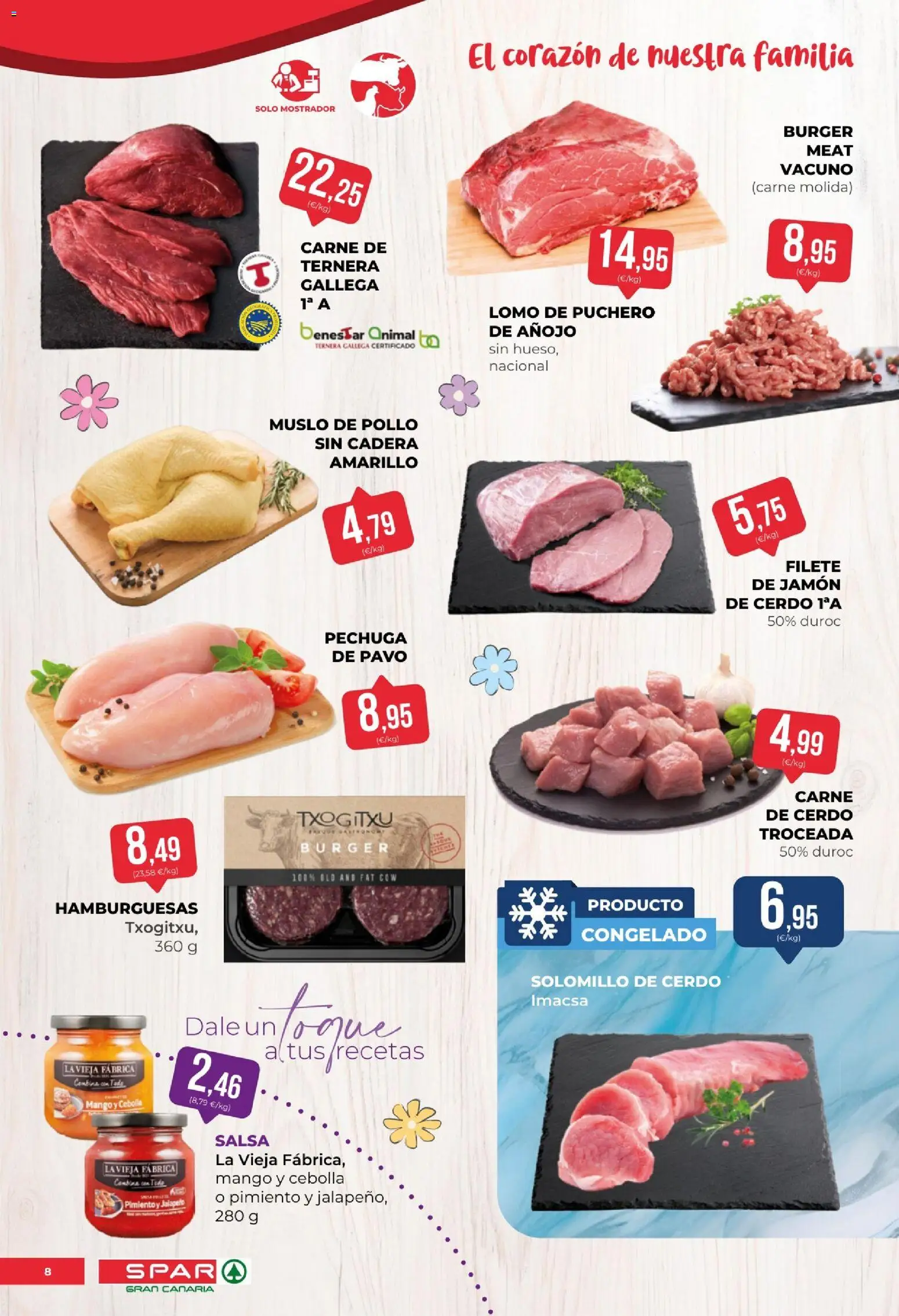 Spar folleto │ válido desde el 17.04.2026 | Página: 8 | Productos: Solomillo de cerdo, Jamón, Κάδος απορρυμάτων, Filete