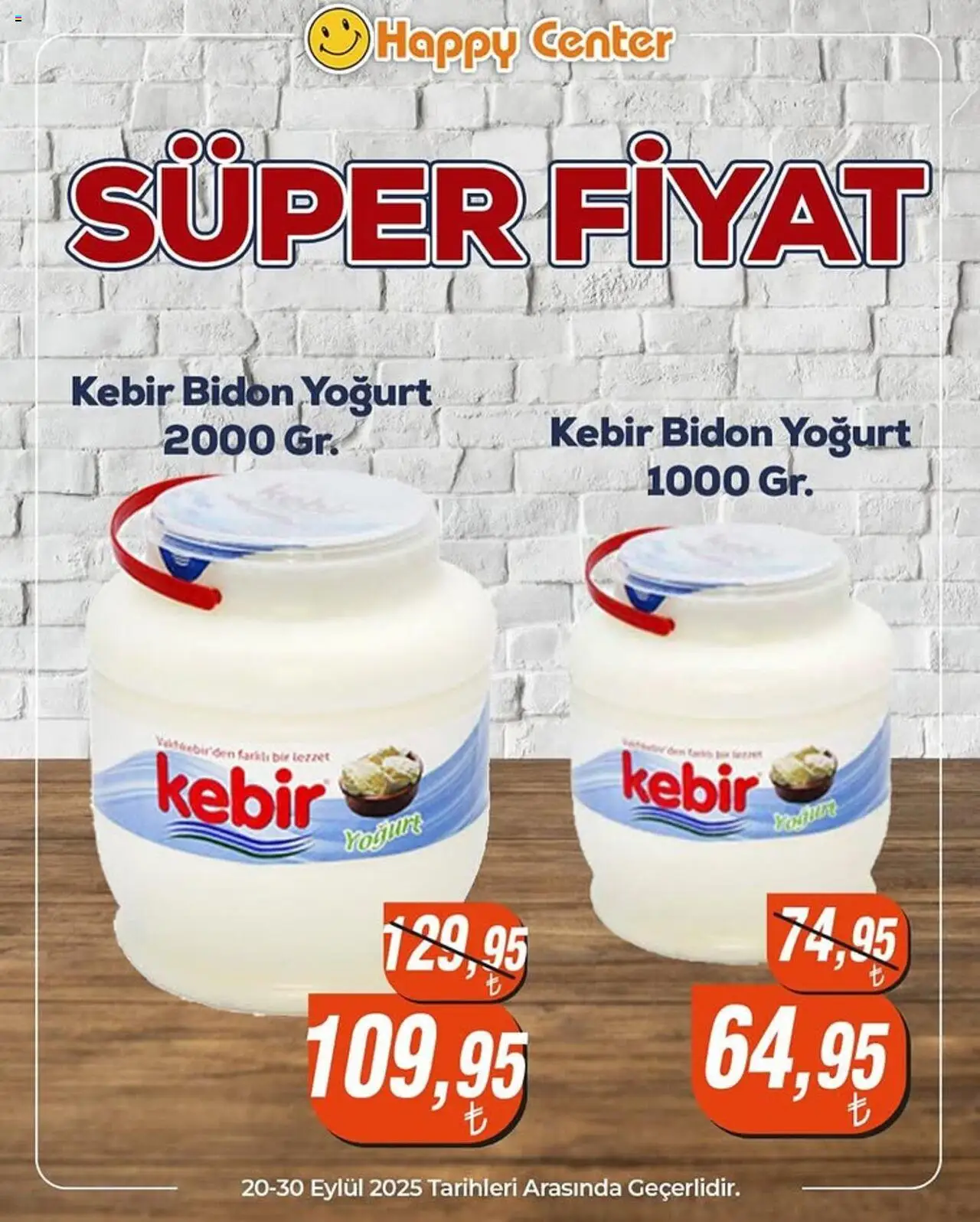 Happy Center İndirim - 20.09.2025 tarihinden itibaren geçerlidir | Sayfa: 1 | Ürünler: Yoğurt