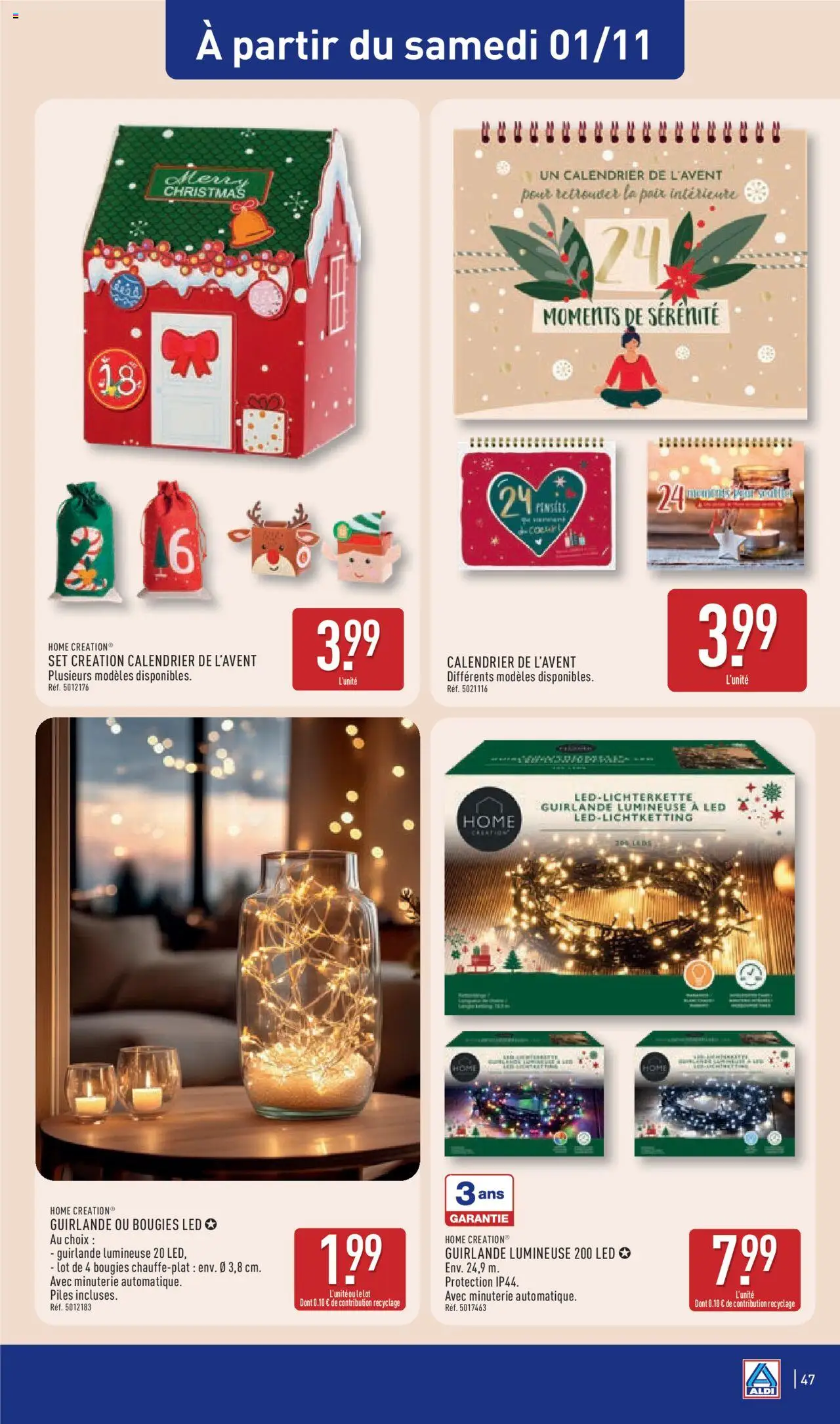 {H1} | Page: 51 | Produits: Guirlande lumineuse, Calendrier, Calendrier de l'avent, Home Creation