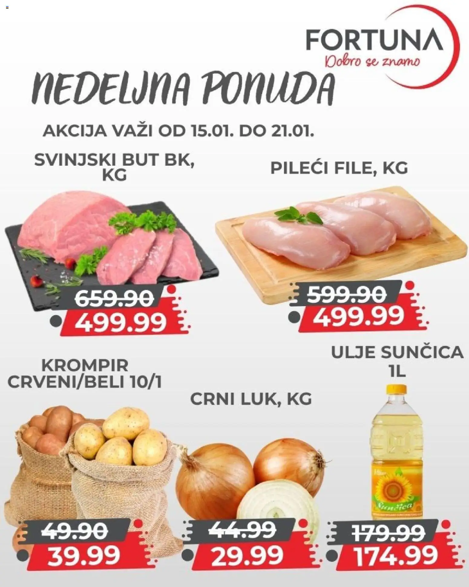 Fortuna Market katalog - važi od 15.01.2026 | Strana: 2 | Proizvode: Krompir, Ulje, Svinjski but