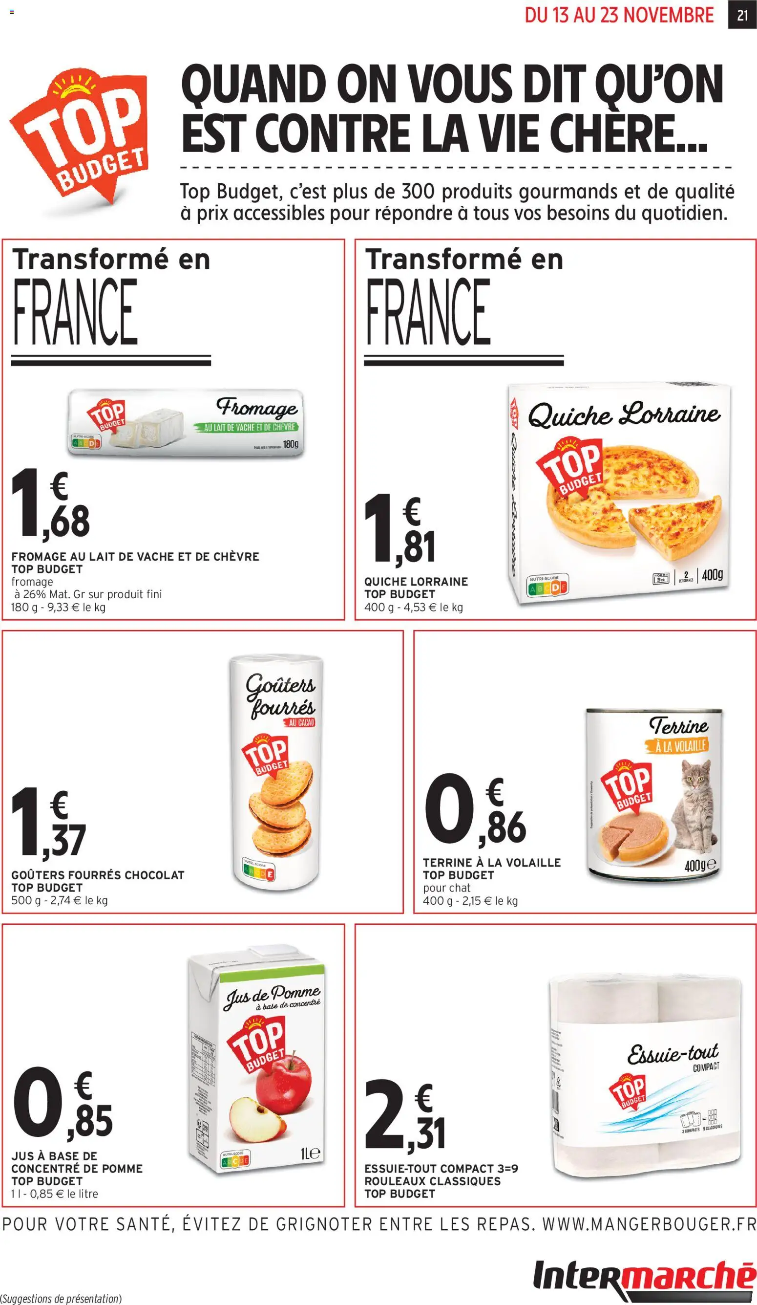 {H1} | Page: 21 | Produits: Essuie-tout, Pomme, Jus de pomme, Jus