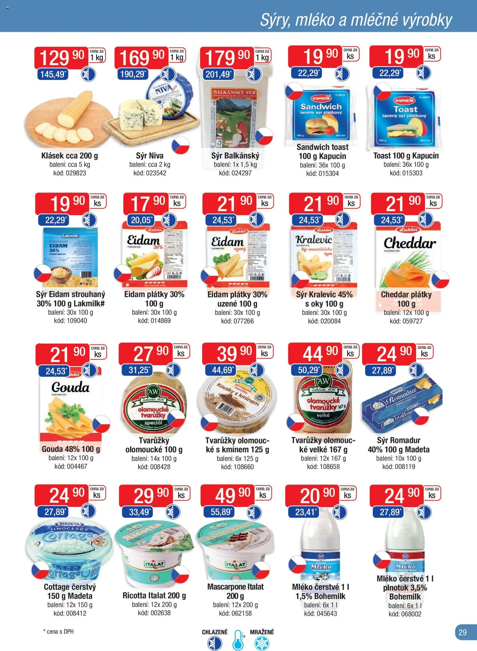 Astur & Qanto leták - Velkoobchod fresh 12/2025 od 01.12.2025 | Strana: 29 | Produkty: Ricotta, Sýr, Sýr Romadur, Cheddar