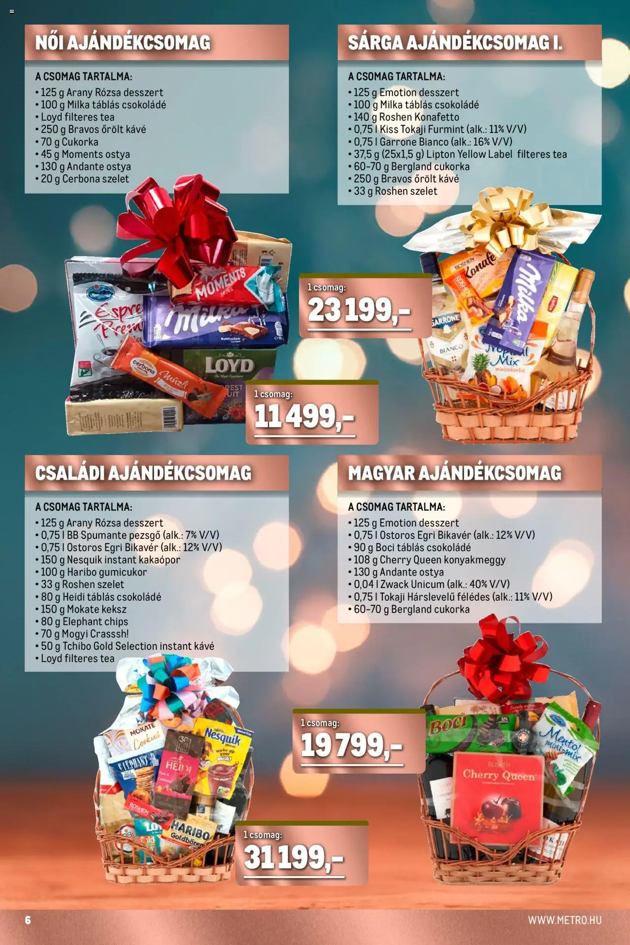 Metro akciós ujság - amely érvényes a következő dátumtól: 15.09.2025 | Oldal: 6 | Termékek: Pezsgő, Nesquik, Tea, Kakaópor