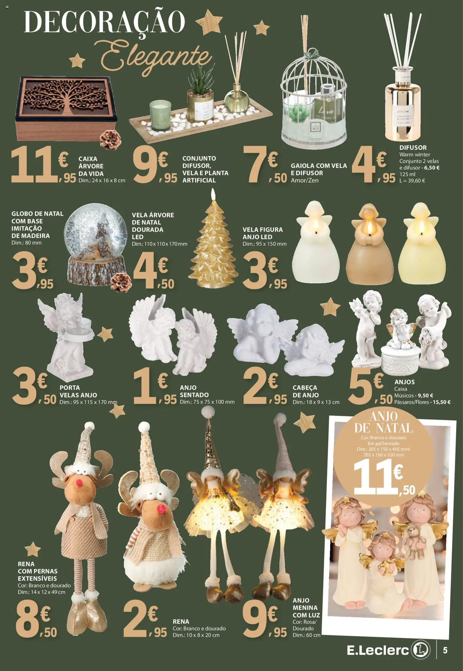 E.Leclerc - Folheto Natal │ válido de 04.11.2025 | Página: 5 | Produtos: Base, Caixa, Difusor, Velas