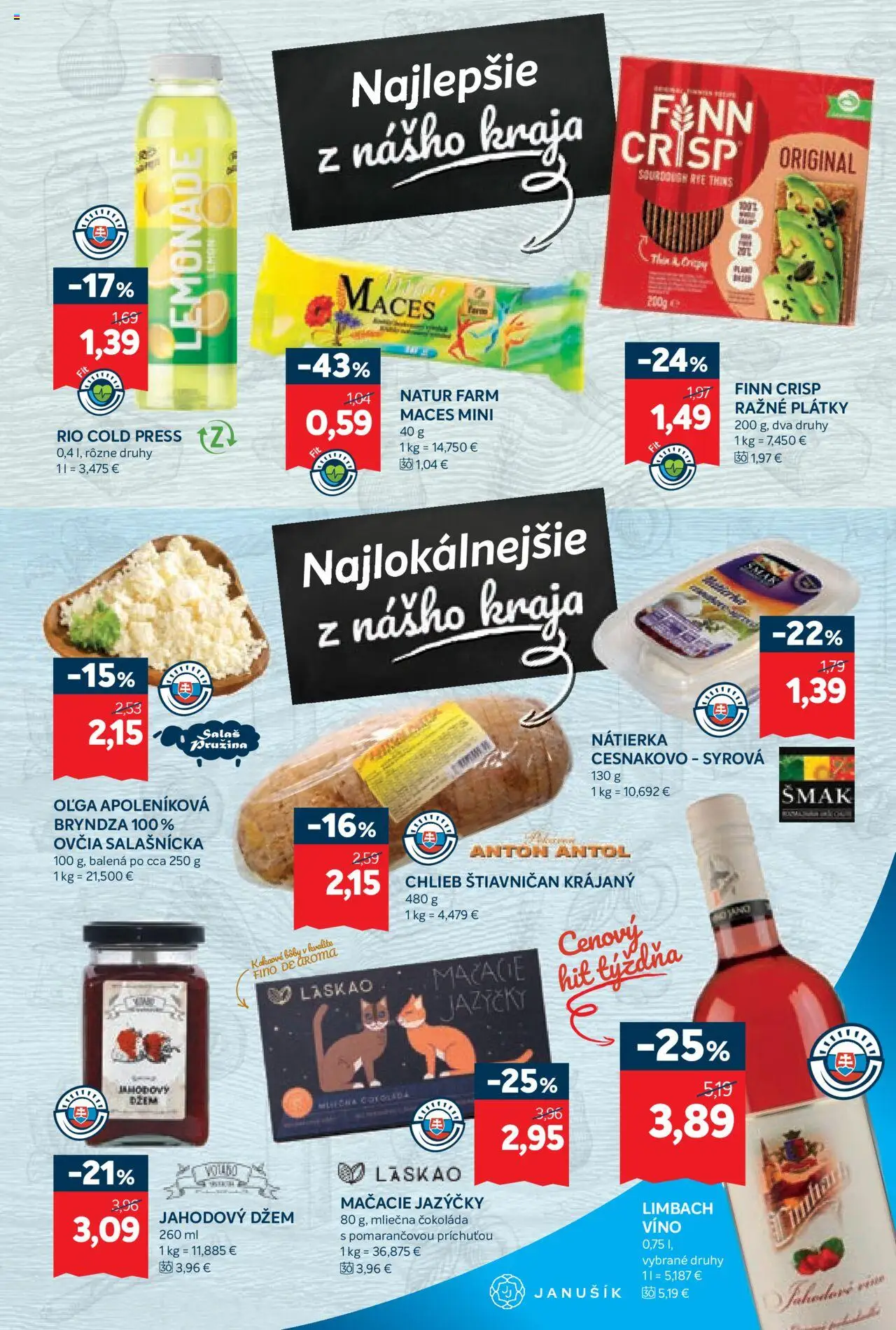 Kraj leták │ platný od 03.07.2025 | Strana: 3 | Produkty: Chlieb, Víno, Bryndza, Čokoláda