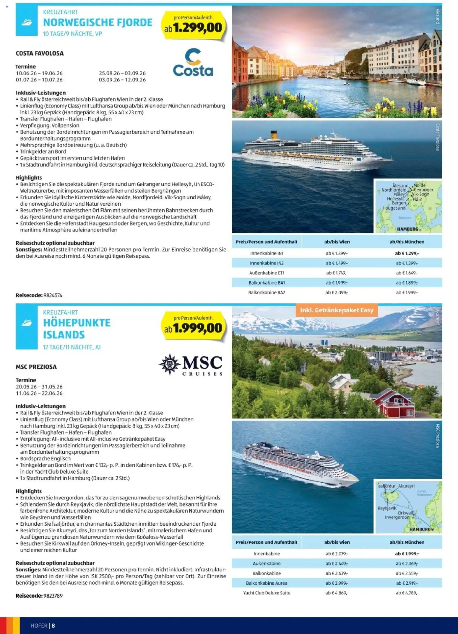 Hofer Reisen Flugblatt gültig ab 29.10.2025 | Seite: 8