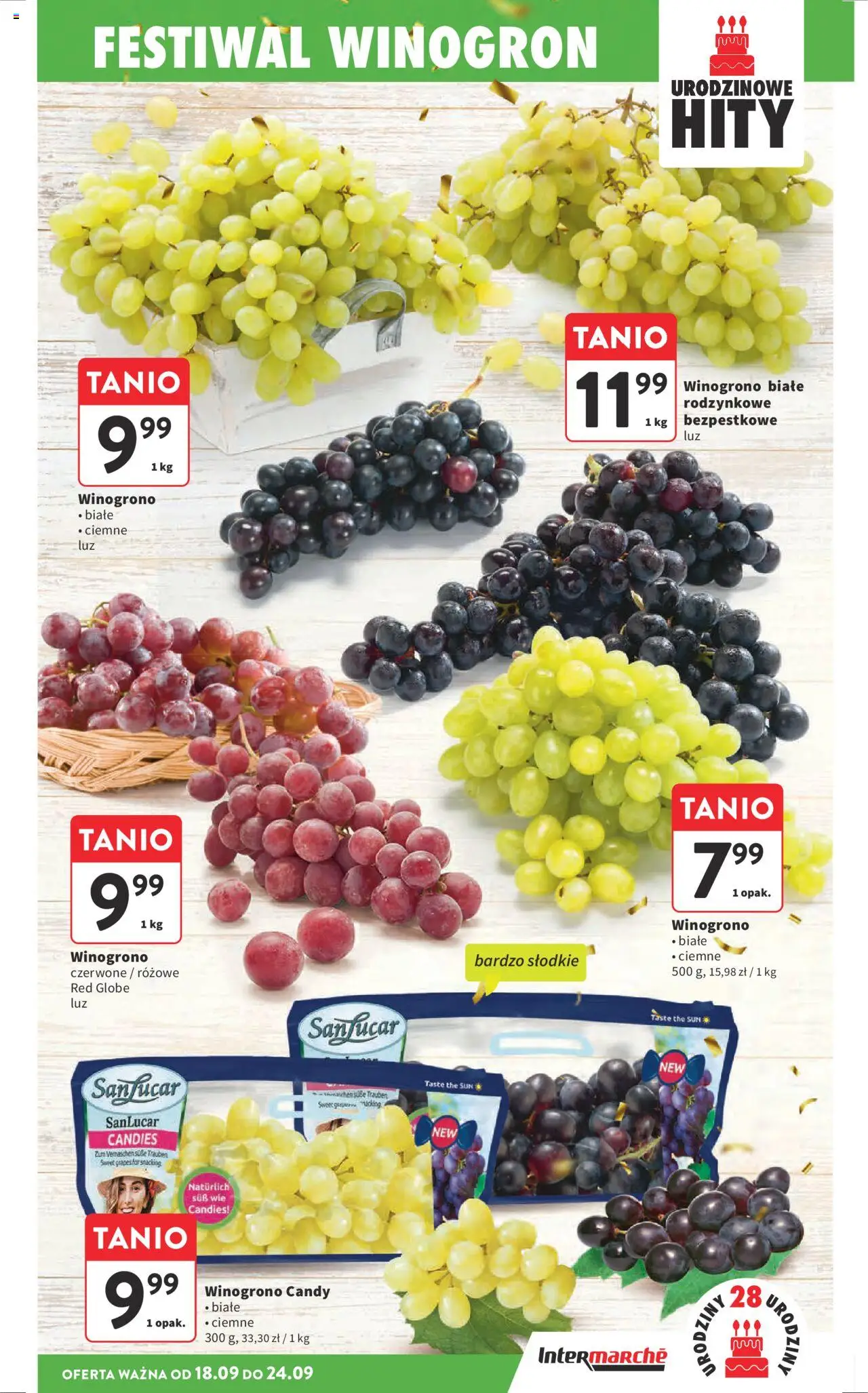 Intermarche Gazetka od 18.09.2025 | Strona: 19 | Produkty: Winogrono