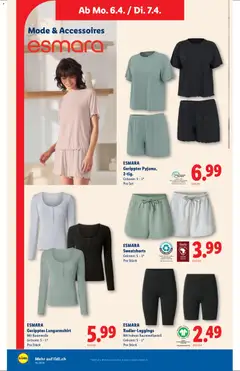 Lidl aktionen ab 01.04.2026 gültig | Seite: 30 | Produkte: Sweatshorts, Langarmshirt